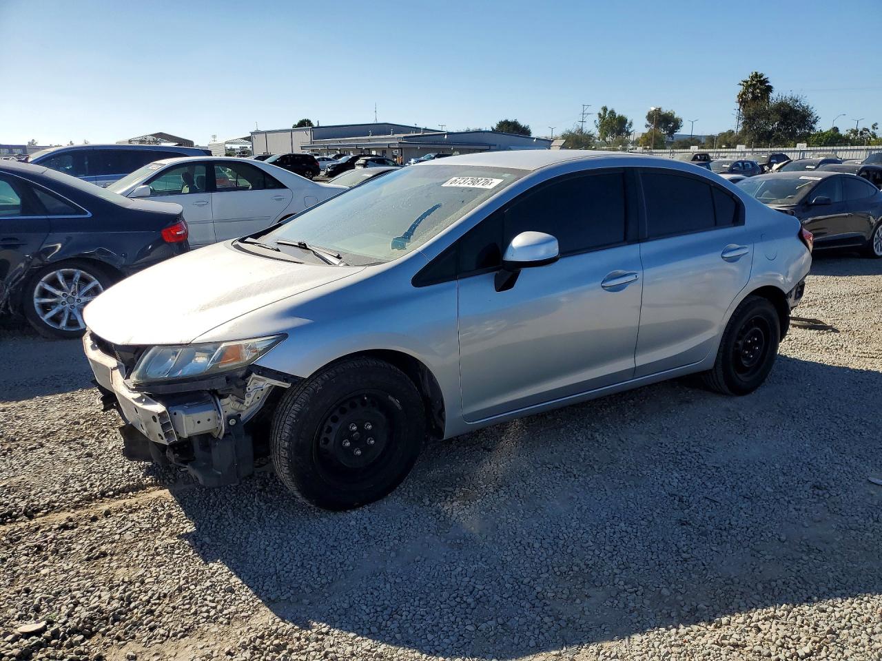 2013 Honda Civic Lx Silver vin: 2HGFB2F57DH513381
