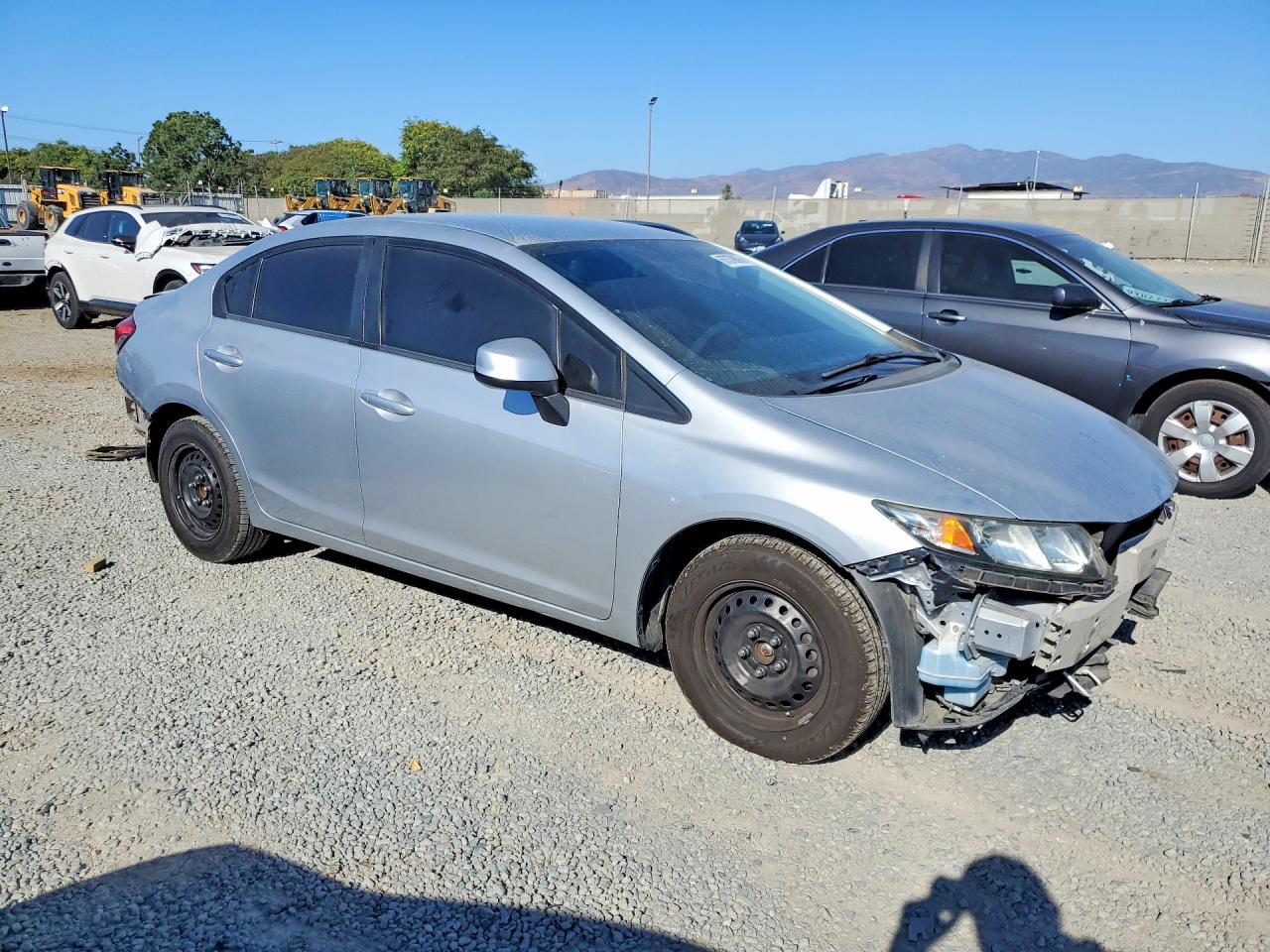 2013 Honda Civic Lx Silver vin: 2HGFB2F57DH513381