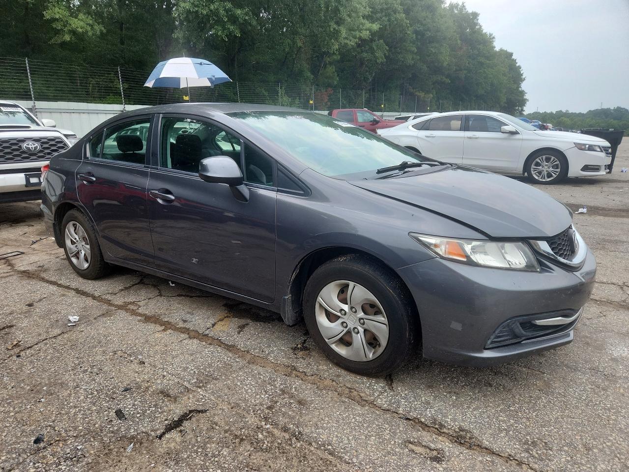 2013 Honda Civic Lx Gray vin: 2HGFB2F57DH524090