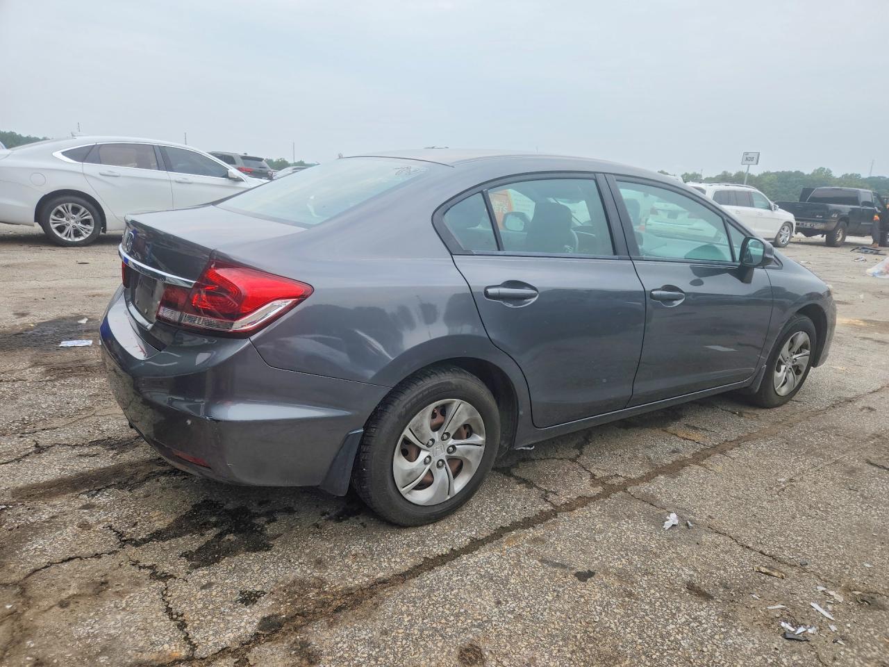 2013 Honda Civic Lx Gray vin: 2HGFB2F57DH524090