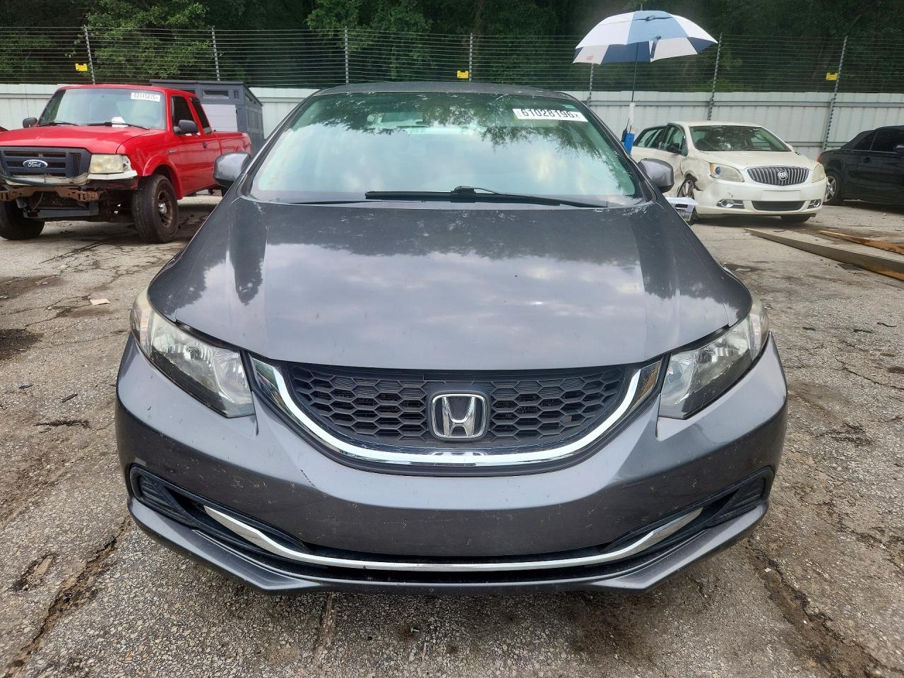 2013 Honda Civic Lx Gray vin: 2HGFB2F57DH524090