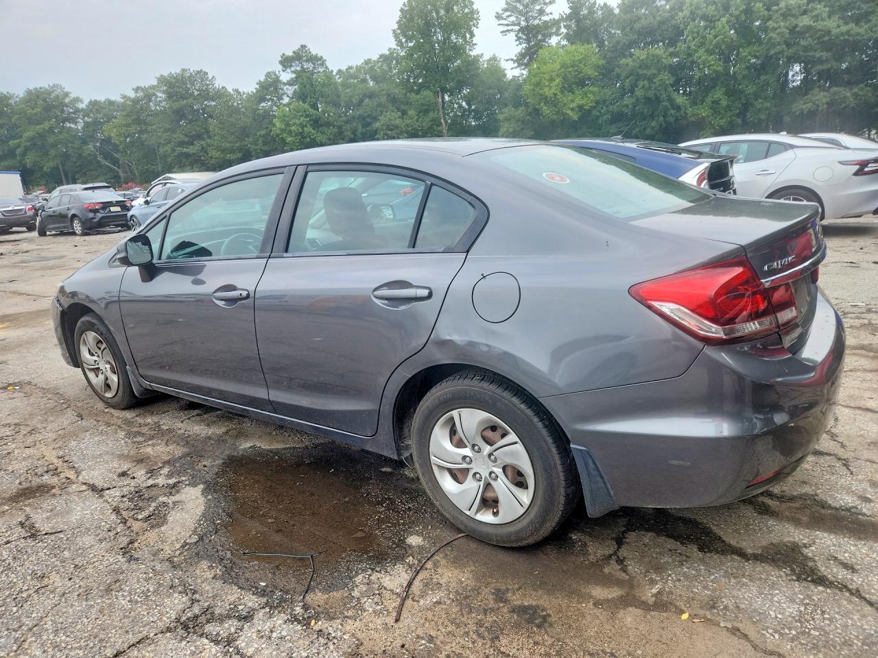 2013 Honda Civic Lx Gray vin: 2HGFB2F57DH524090