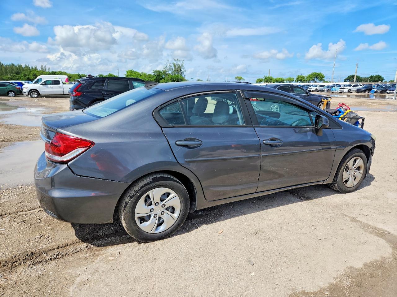 2013 Honda Civic Lx Gray vin: 2HGFB2F57DH535235