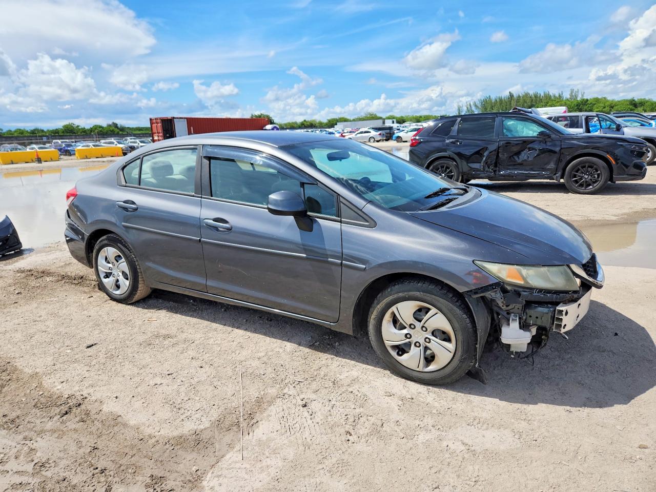 2013 Honda Civic Lx Gray vin: 2HGFB2F57DH535235