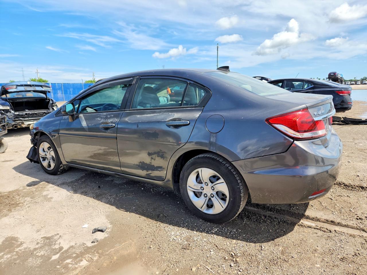 2013 Honda Civic Lx Gray vin: 2HGFB2F57DH535235