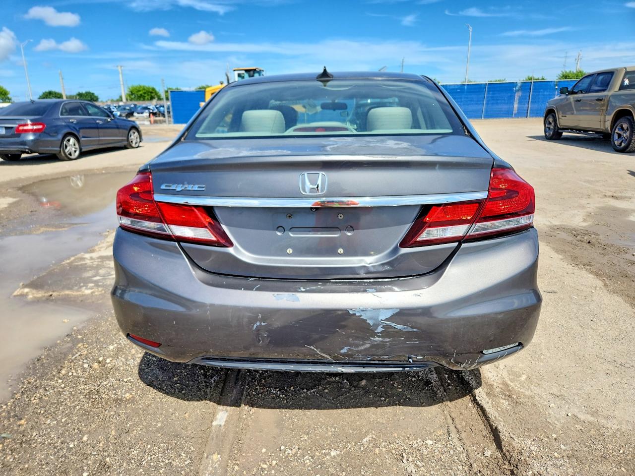 2013 Honda Civic Lx Gray vin: 2HGFB2F57DH535235