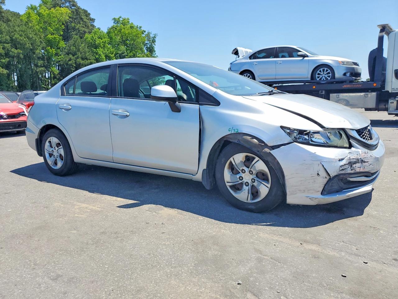 2013 Honda Civic Lx Серебряный vin: 2HGFB2F57DH540483