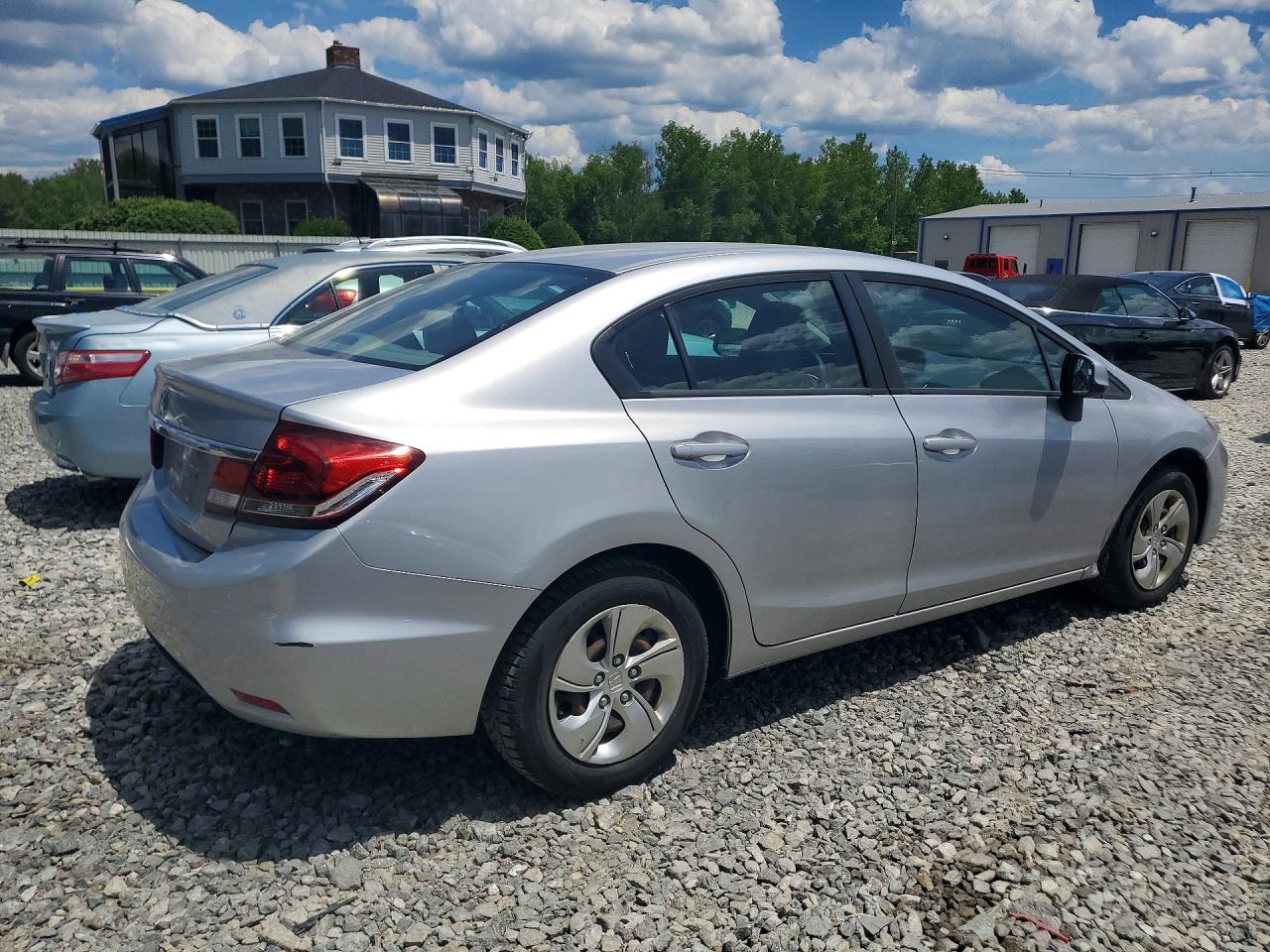 2013 Honda Civic Lx Silver vin: 2HGFB2F57DH551113