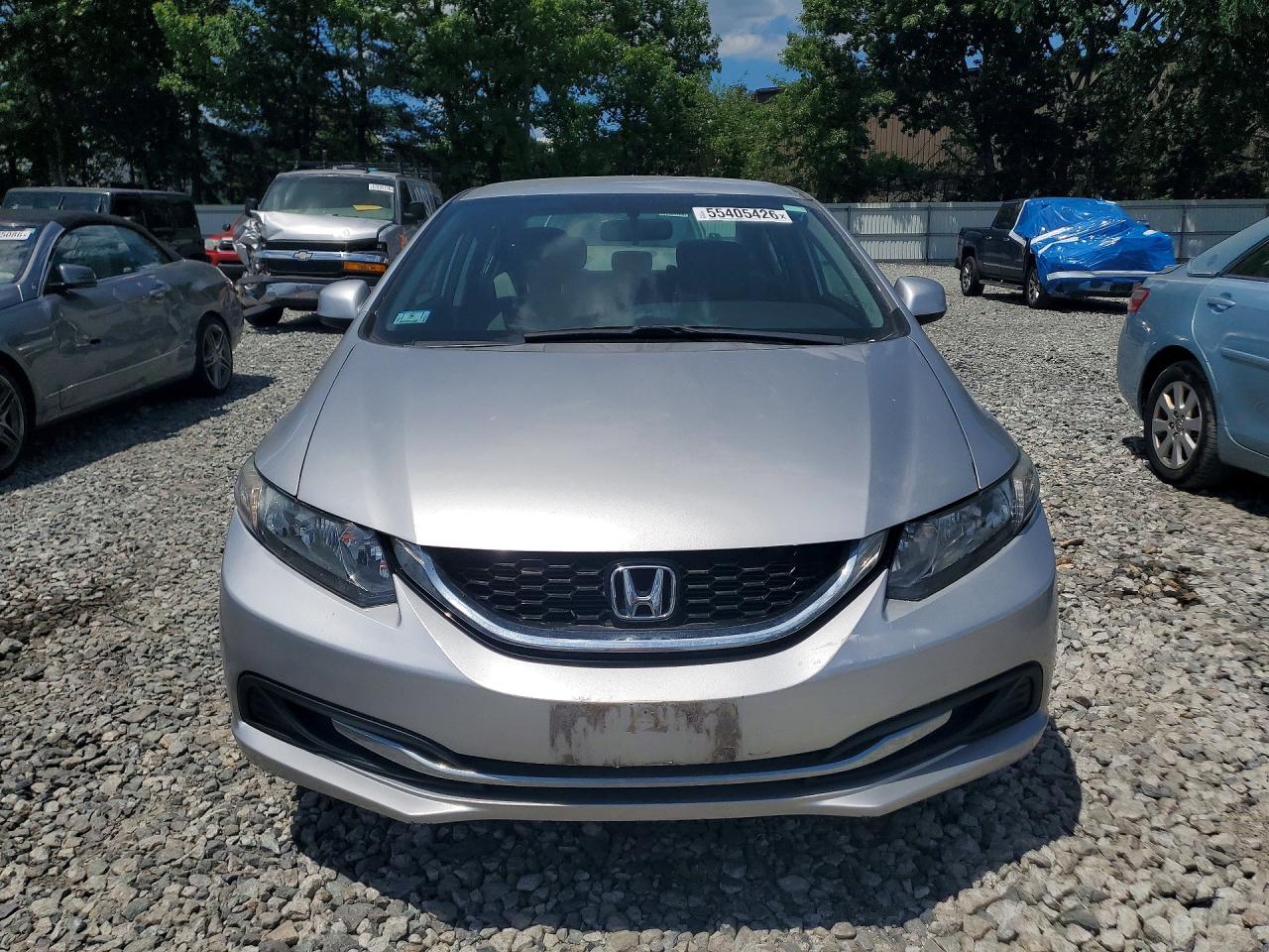 2013 Honda Civic Lx Silver vin: 2HGFB2F57DH551113