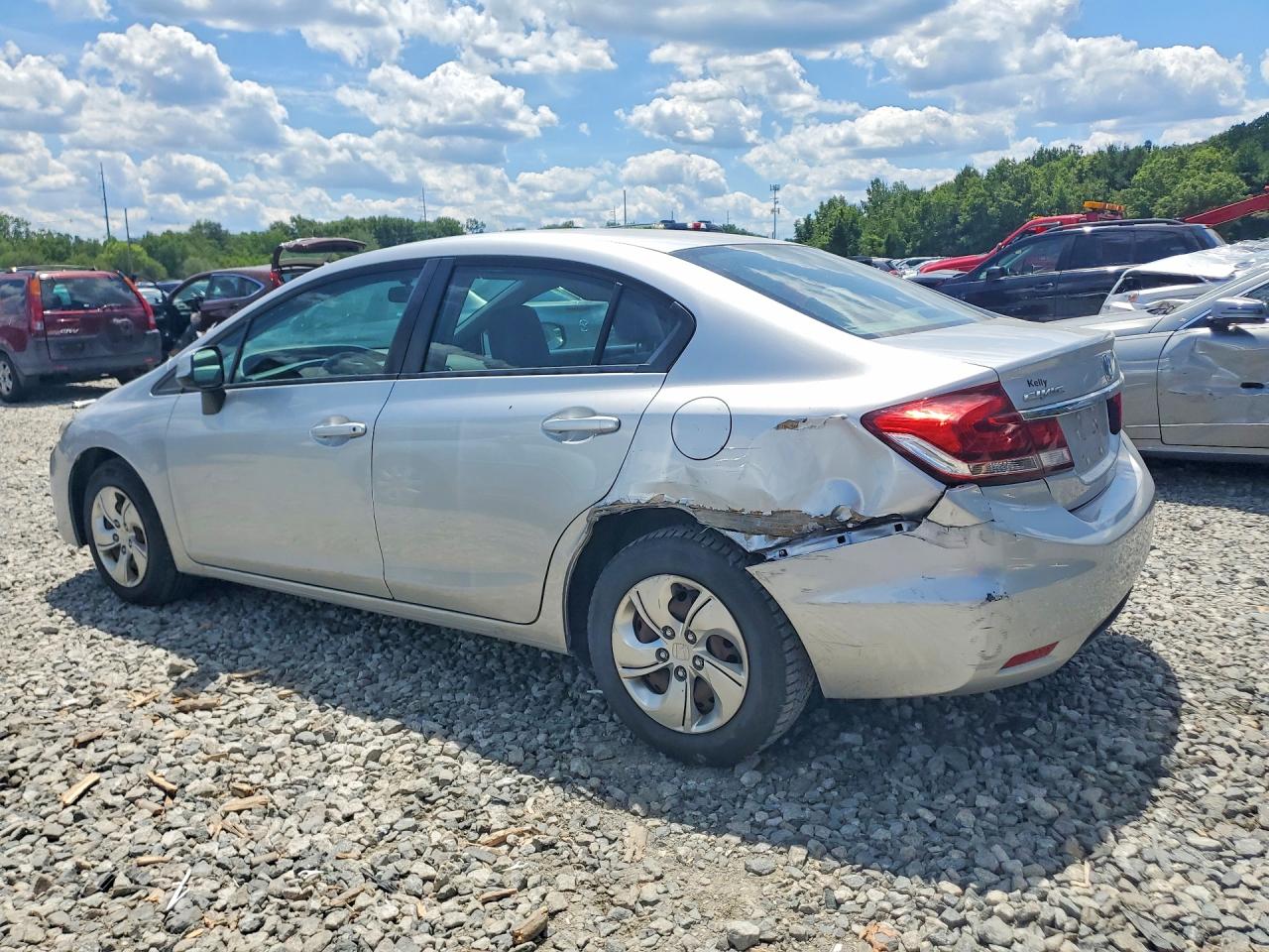 2013 Honda Civic Lx Silver vin: 2HGFB2F57DH551113