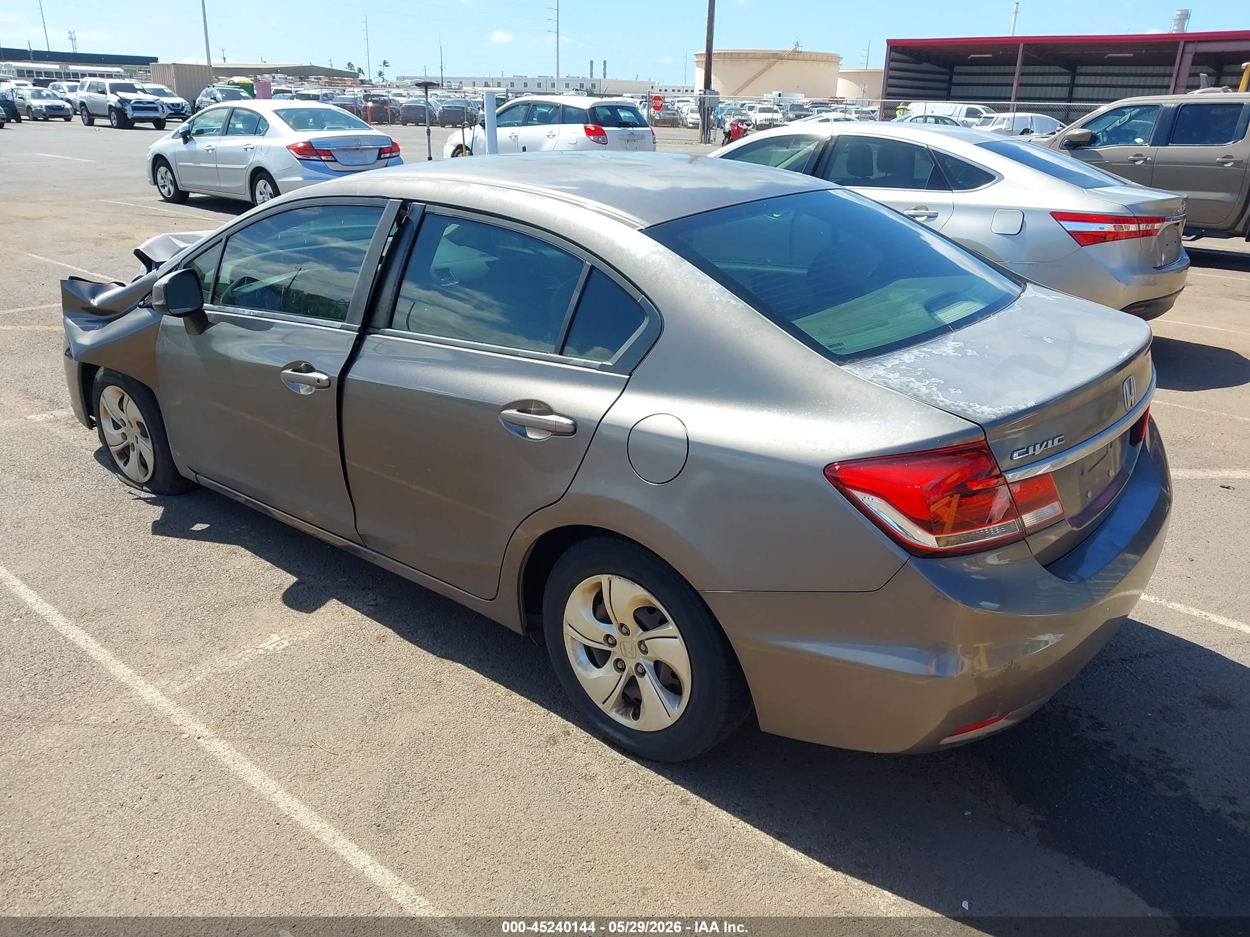 2013 Honda Civic Lx Gray vin: 2HGFB2F57DH552214