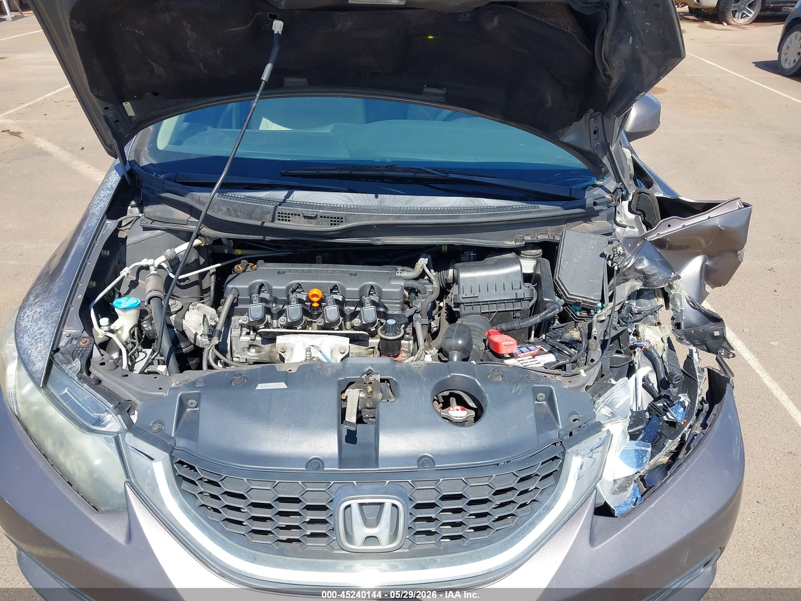 2013 Honda Civic Lx Gray vin: 2HGFB2F57DH552214