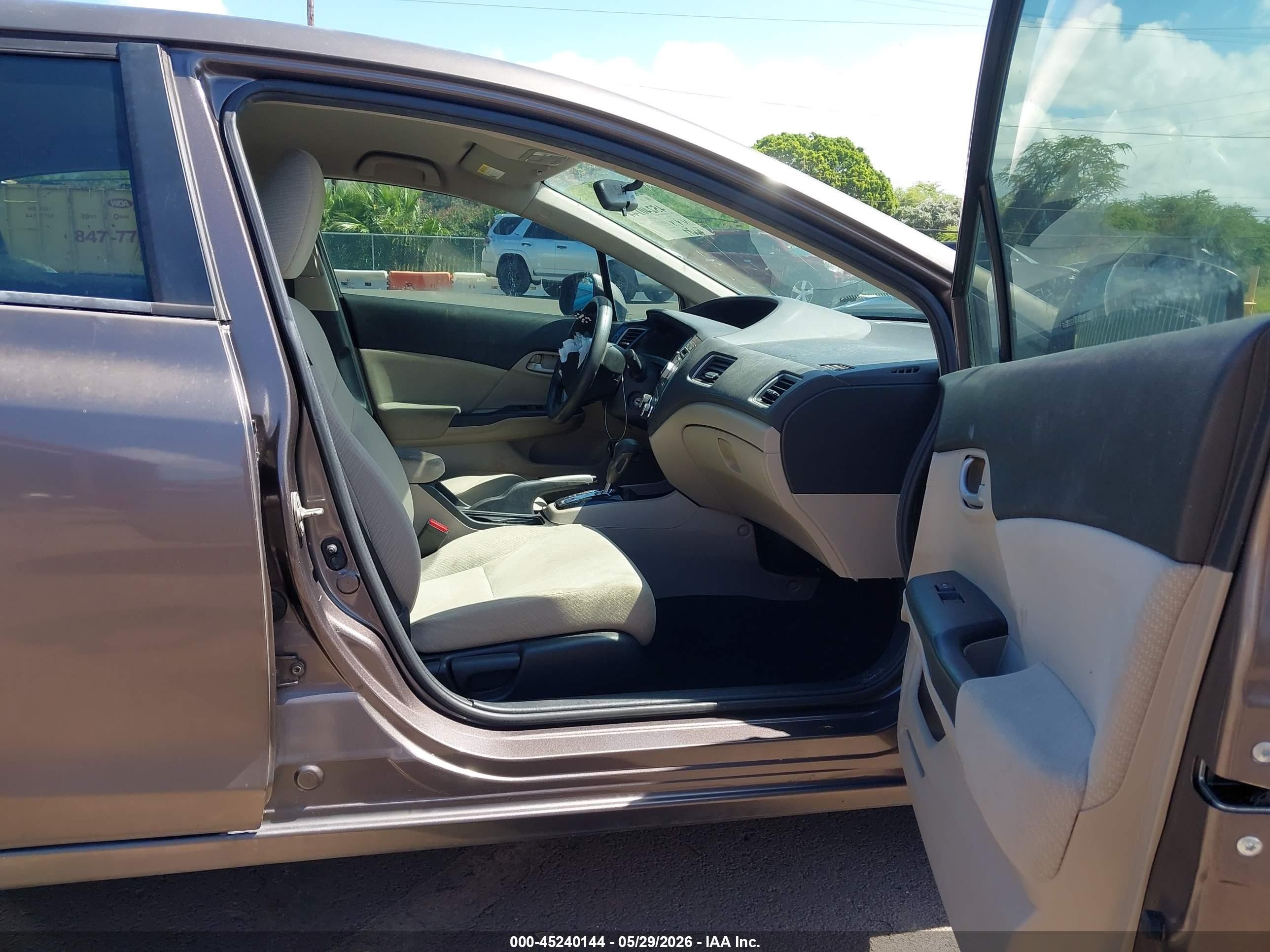 2013 Honda Civic Lx Gray vin: 2HGFB2F57DH552214