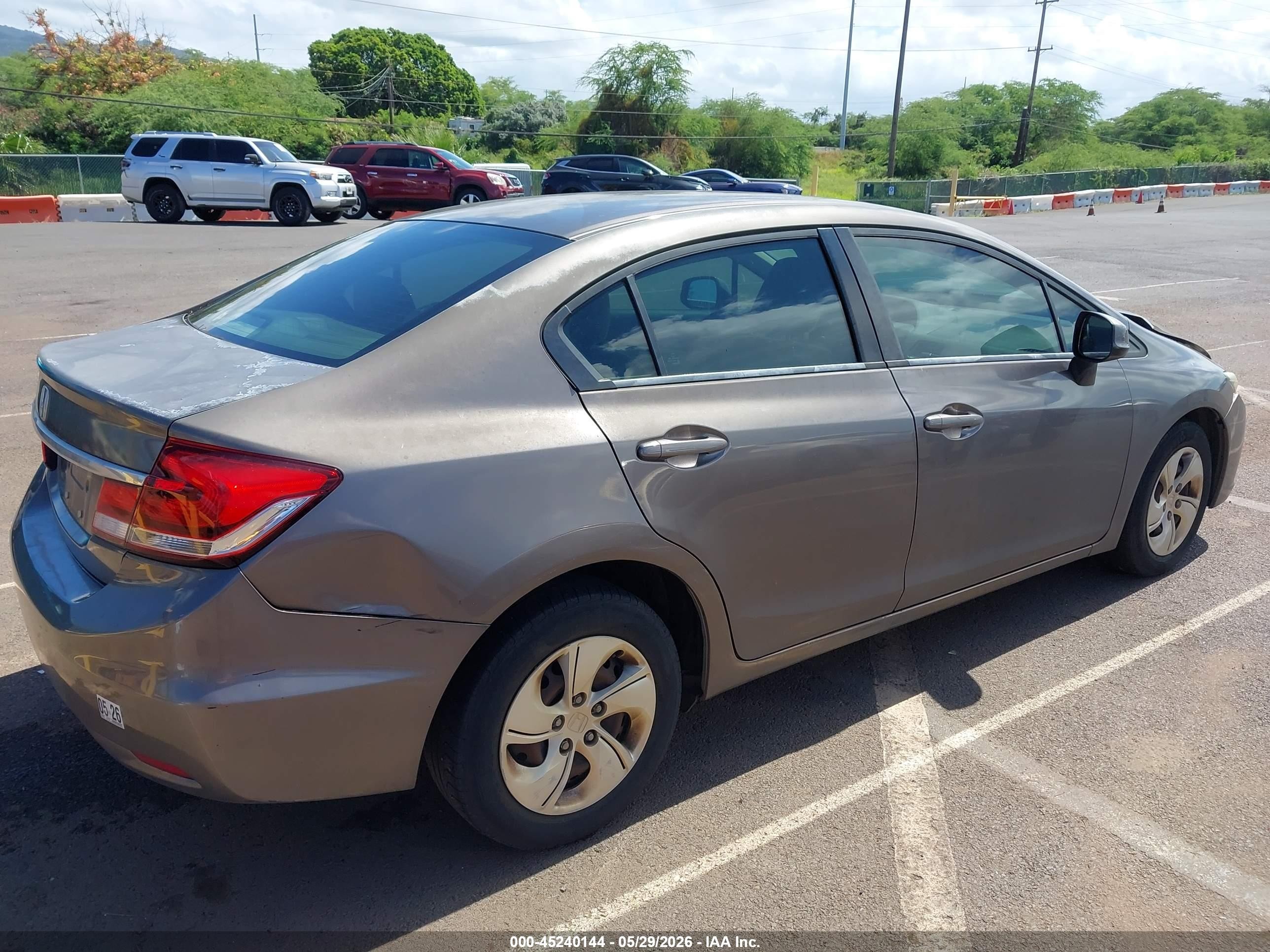2013 Honda Civic Lx Gray vin: 2HGFB2F57DH552214