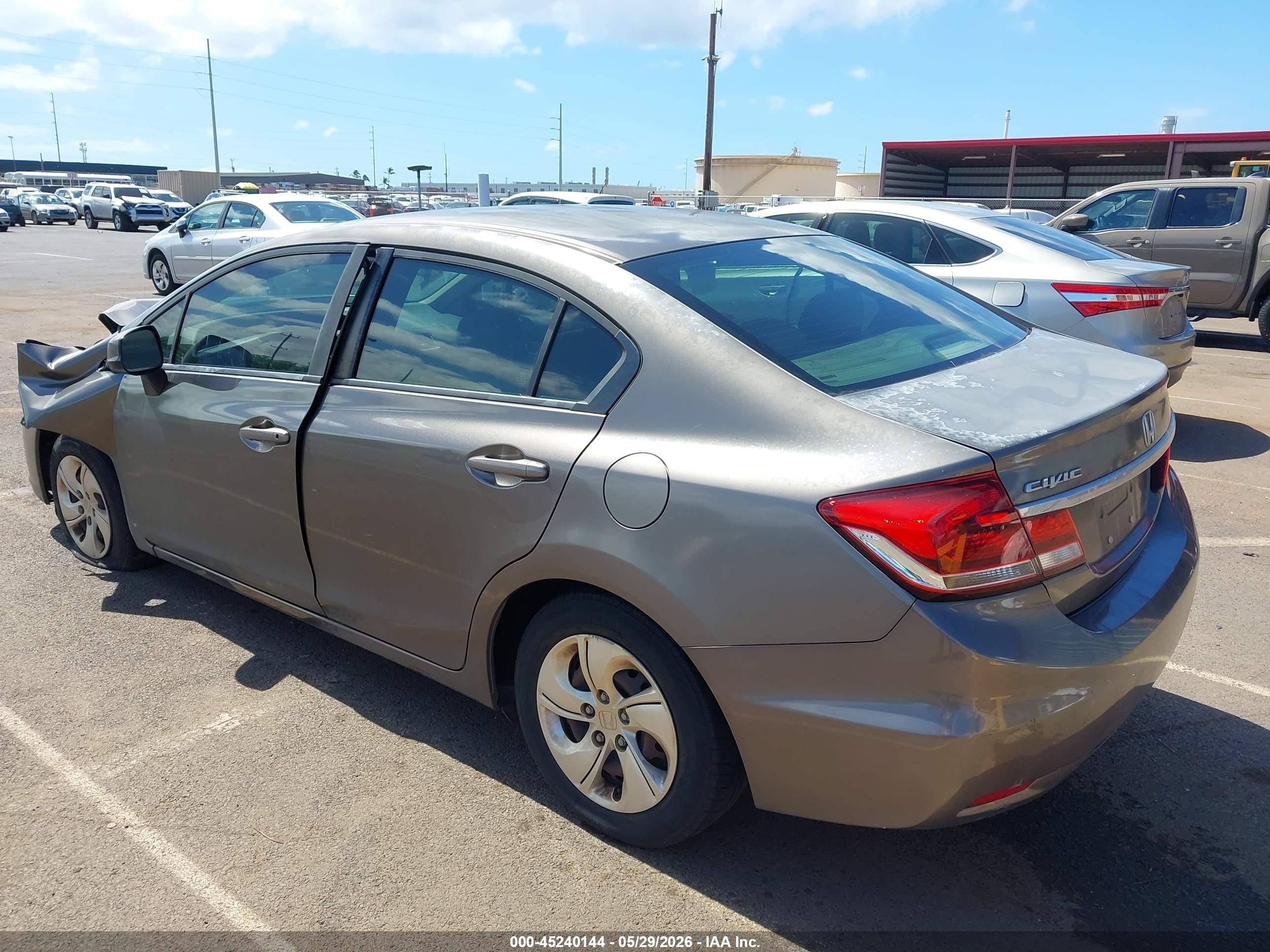 2013 Honda Civic Lx Gray vin: 2HGFB2F57DH552214