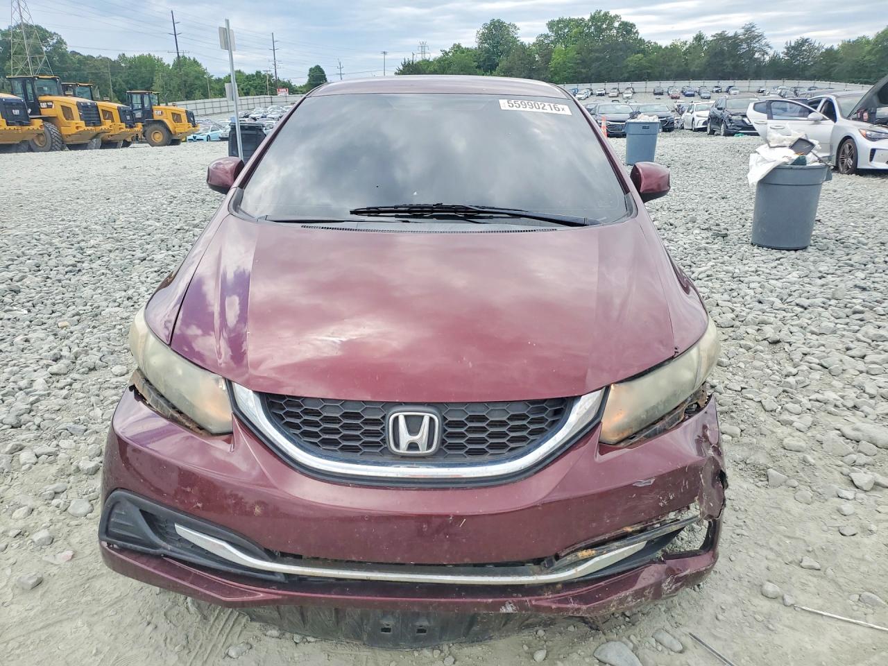 2013 Honda Civic Lx Burgundy vin: 2HGFB2F57DH560104
