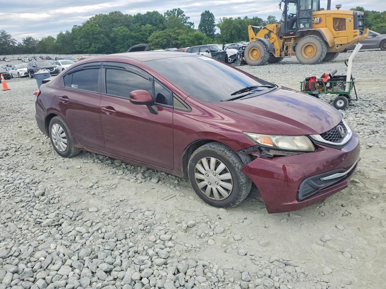 2013 Honda Civic Lx Burgundy vin: 2HGFB2F57DH560104