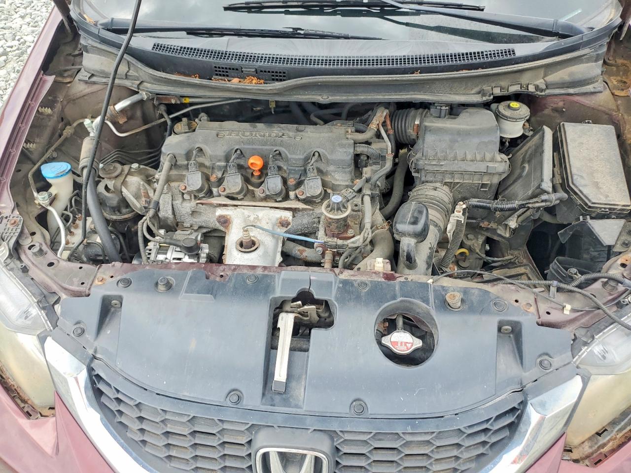 2013 Honda Civic Lx Burgundy vin: 2HGFB2F57DH560104