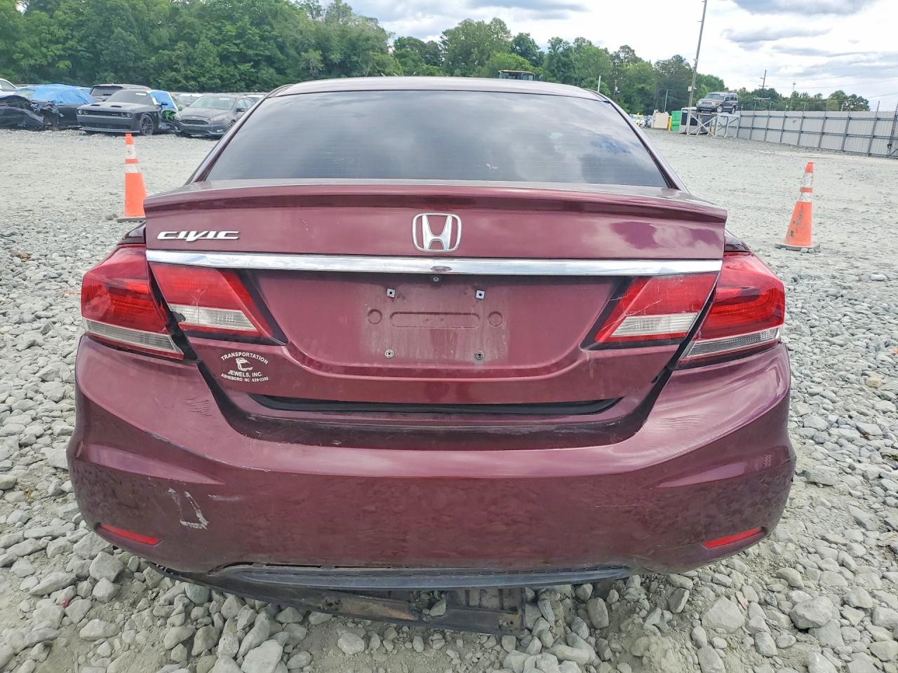 2013 Honda Civic Lx Burgundy vin: 2HGFB2F57DH560104