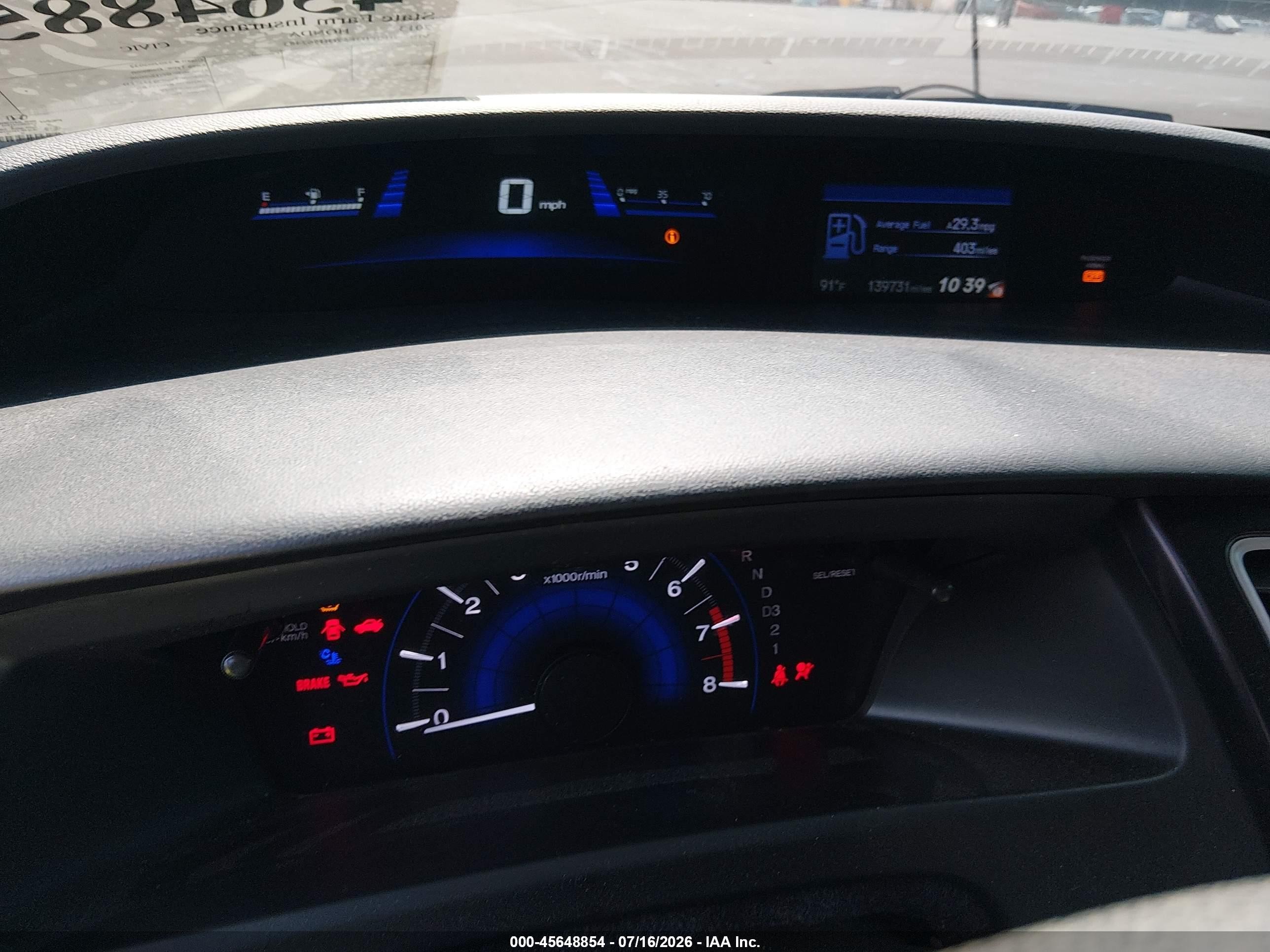 2013 Honda Civic Lx Silver vin: 2HGFB2F57DH562483