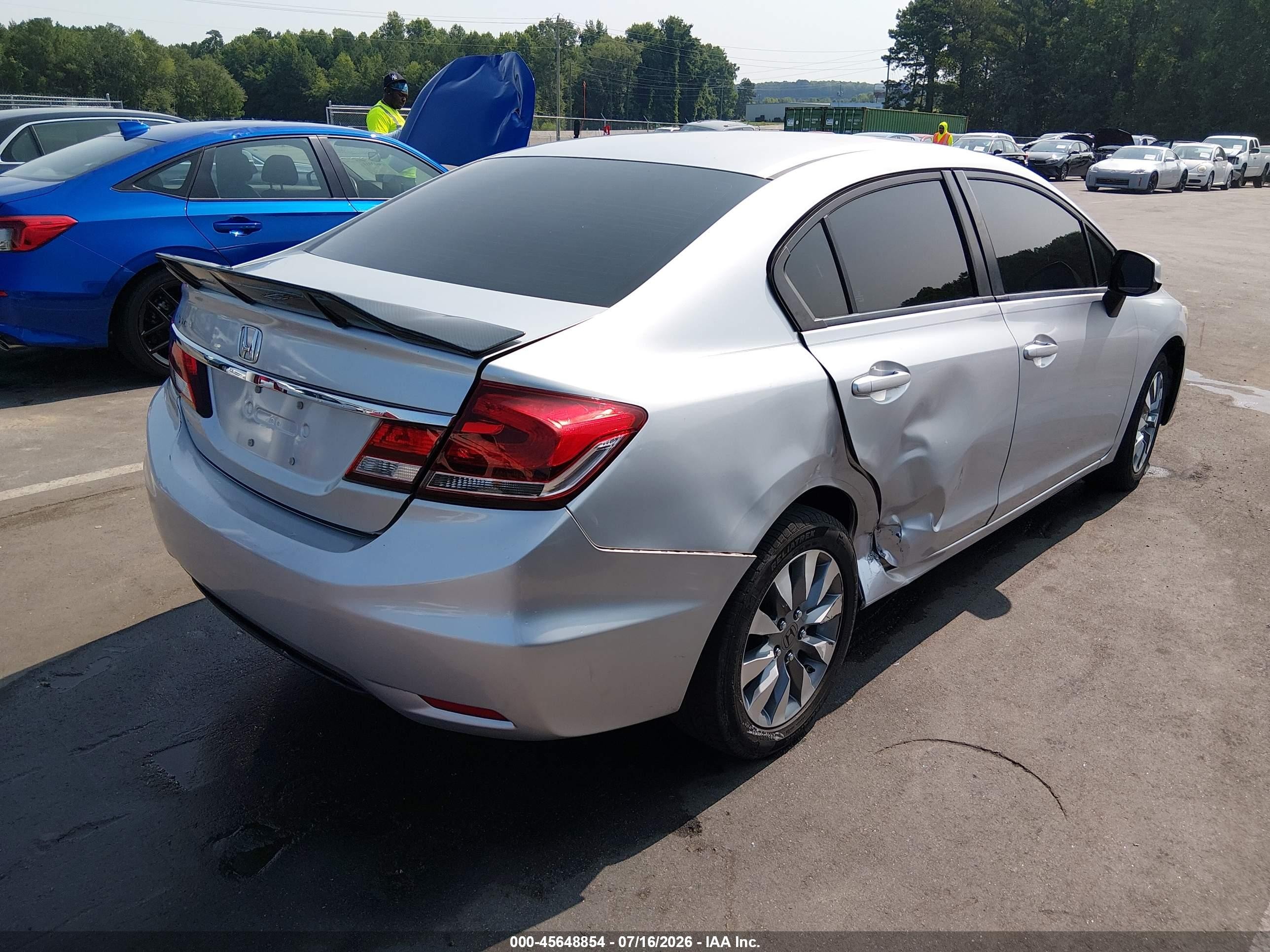 2013 Honda Civic Lx Silver vin: 2HGFB2F57DH562483