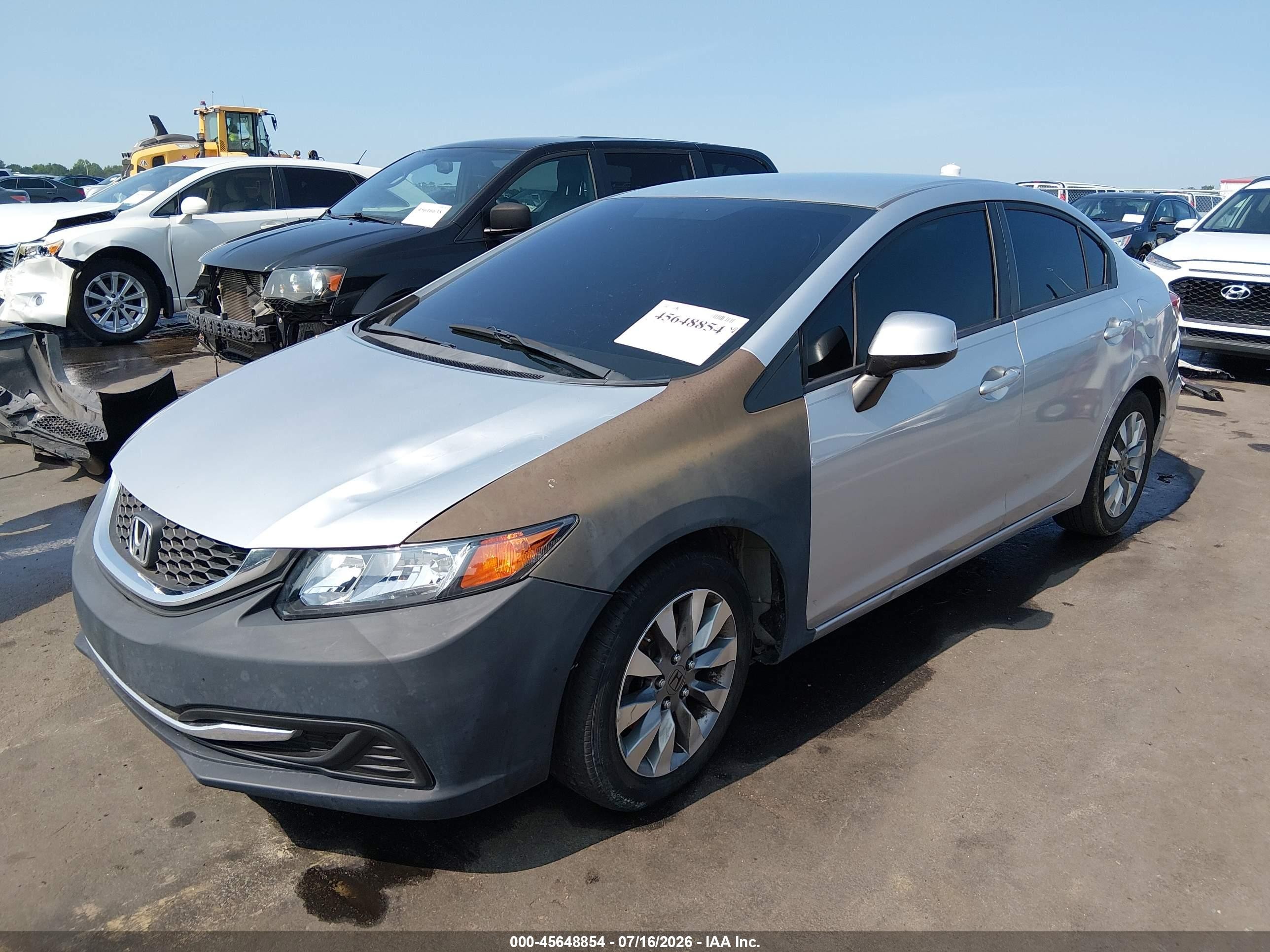 2013 Honda Civic Lx Silver vin: 2HGFB2F57DH562483