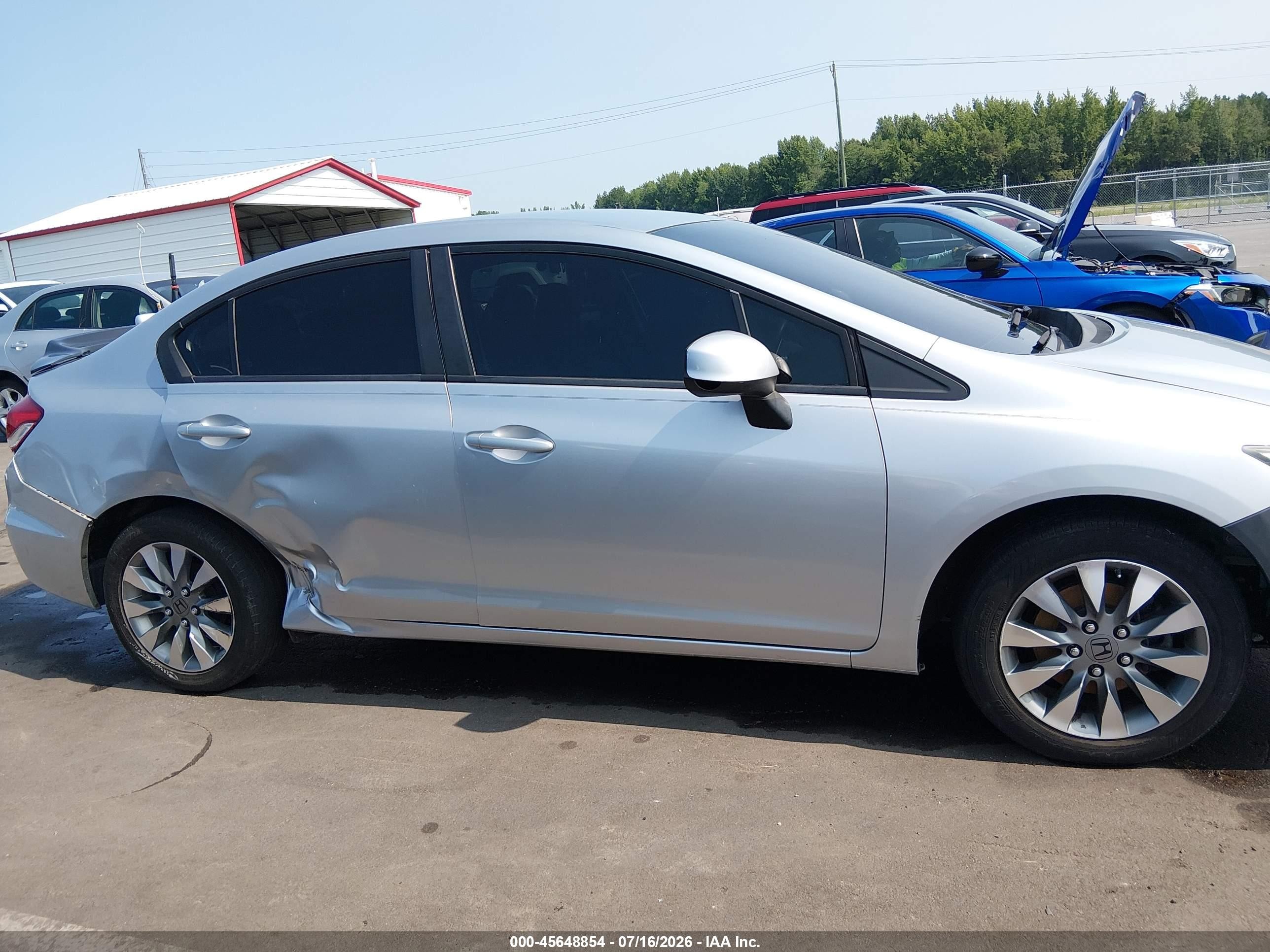2013 Honda Civic Lx Silver vin: 2HGFB2F57DH562483