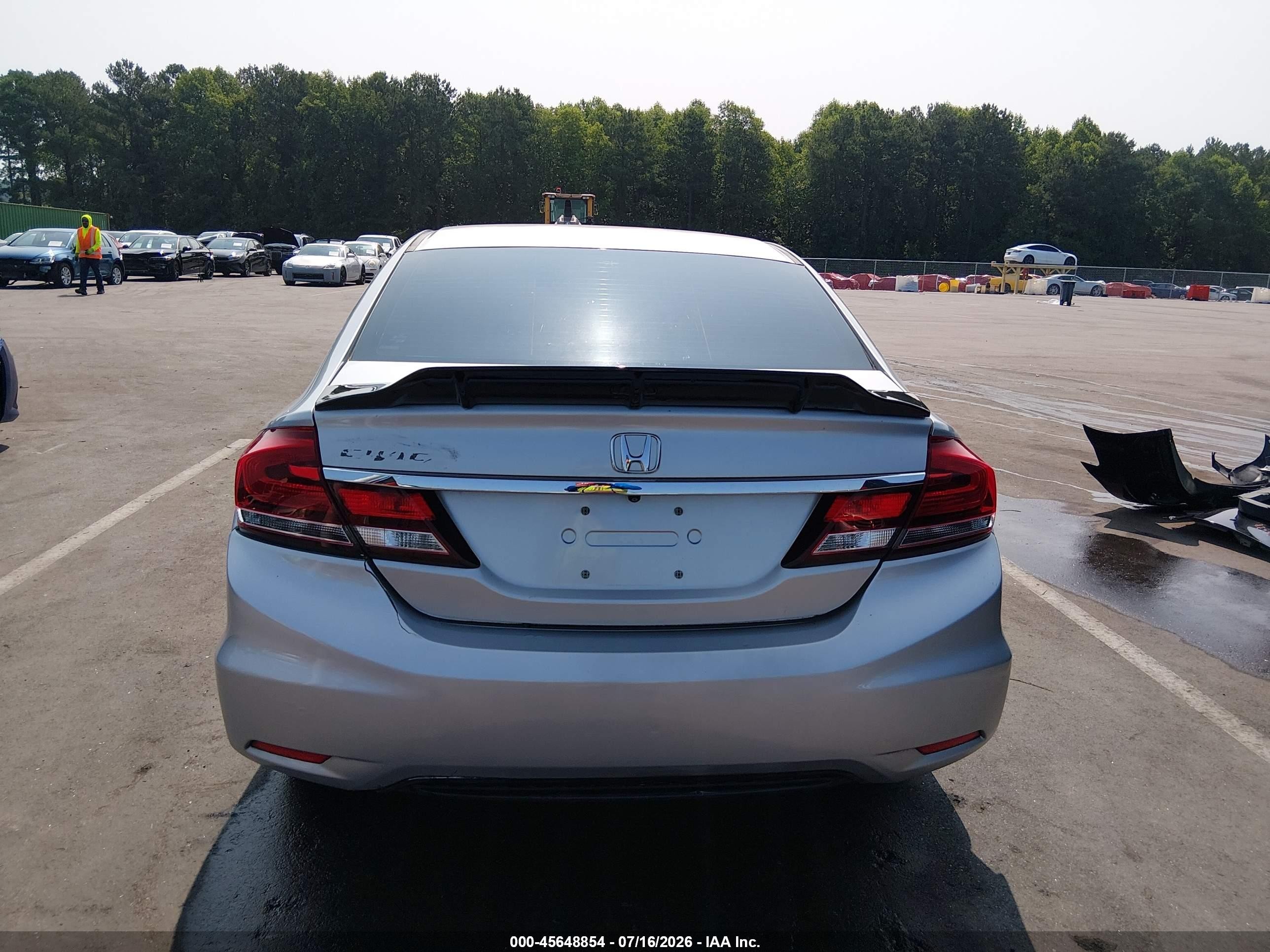 2013 Honda Civic Lx Silver vin: 2HGFB2F57DH562483
