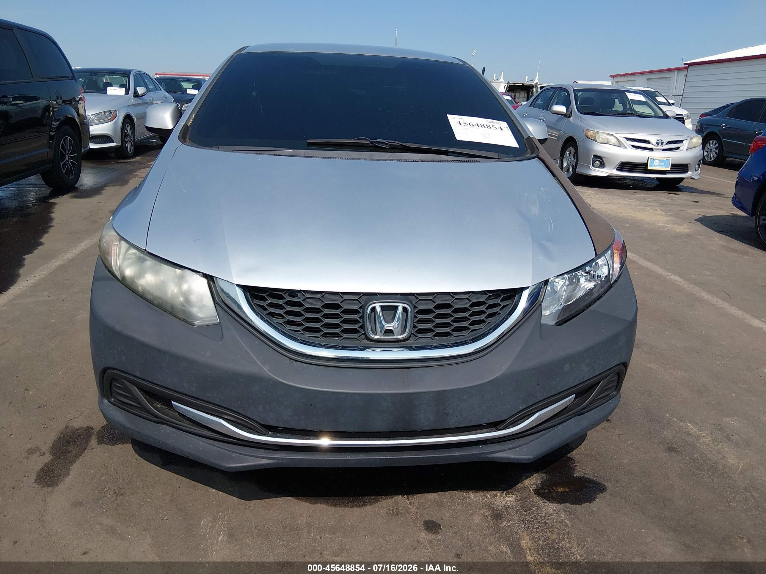 2013 Honda Civic Lx Silver vin: 2HGFB2F57DH562483