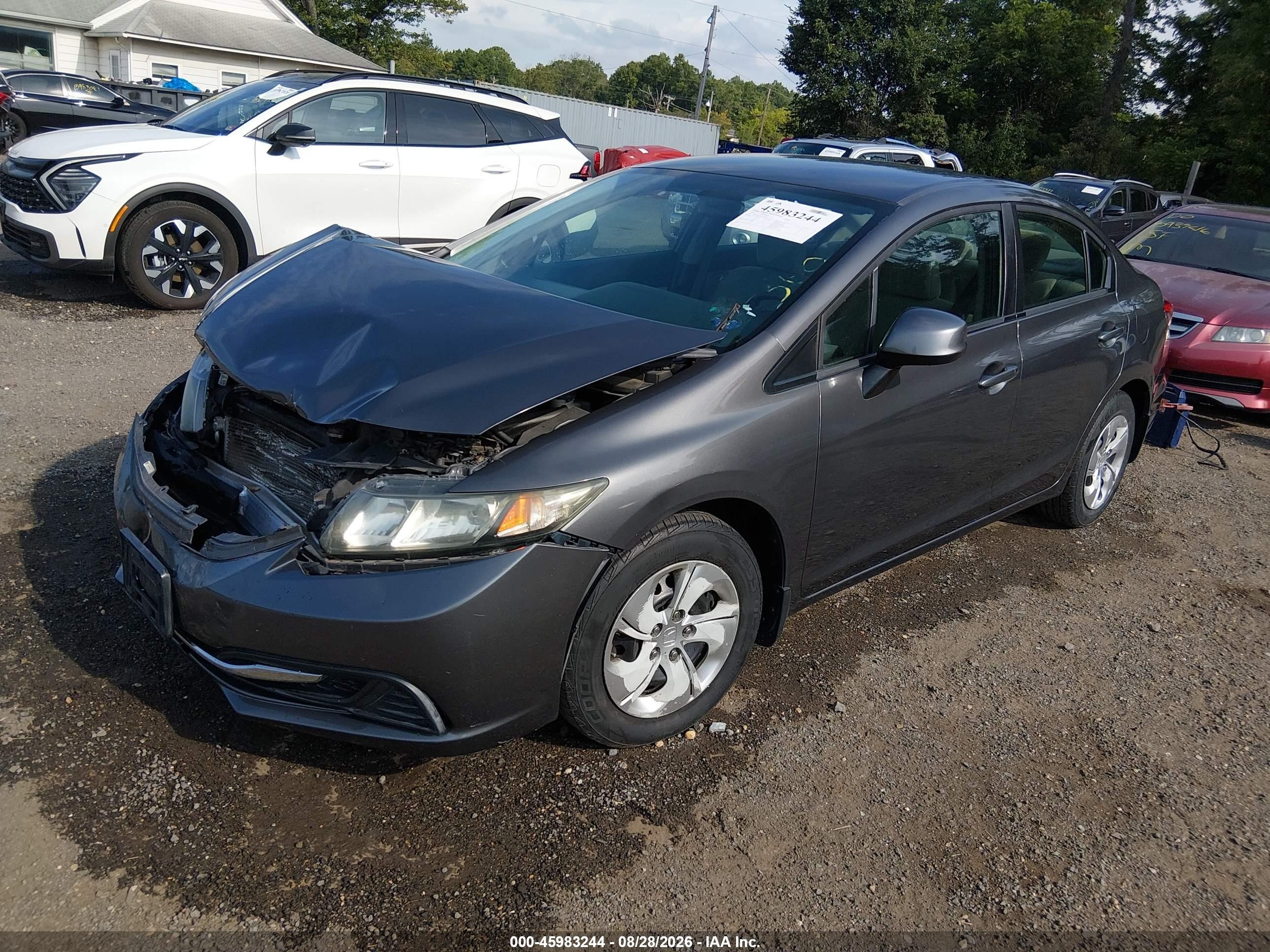 2013 Honda Civic Lx Синий vin: 2HGFB2F57DH562919