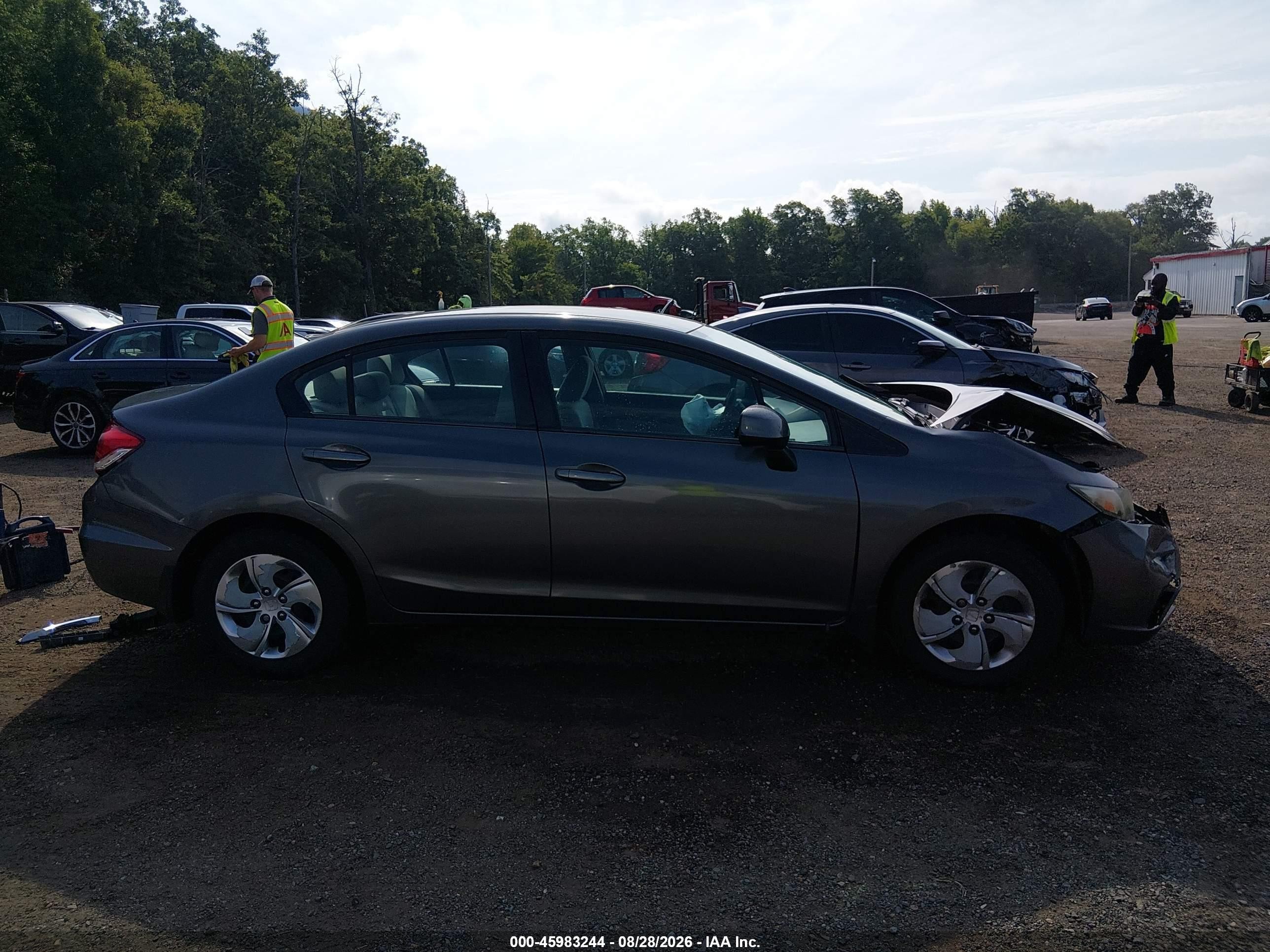 2013 Honda Civic Lx Синий vin: 2HGFB2F57DH562919