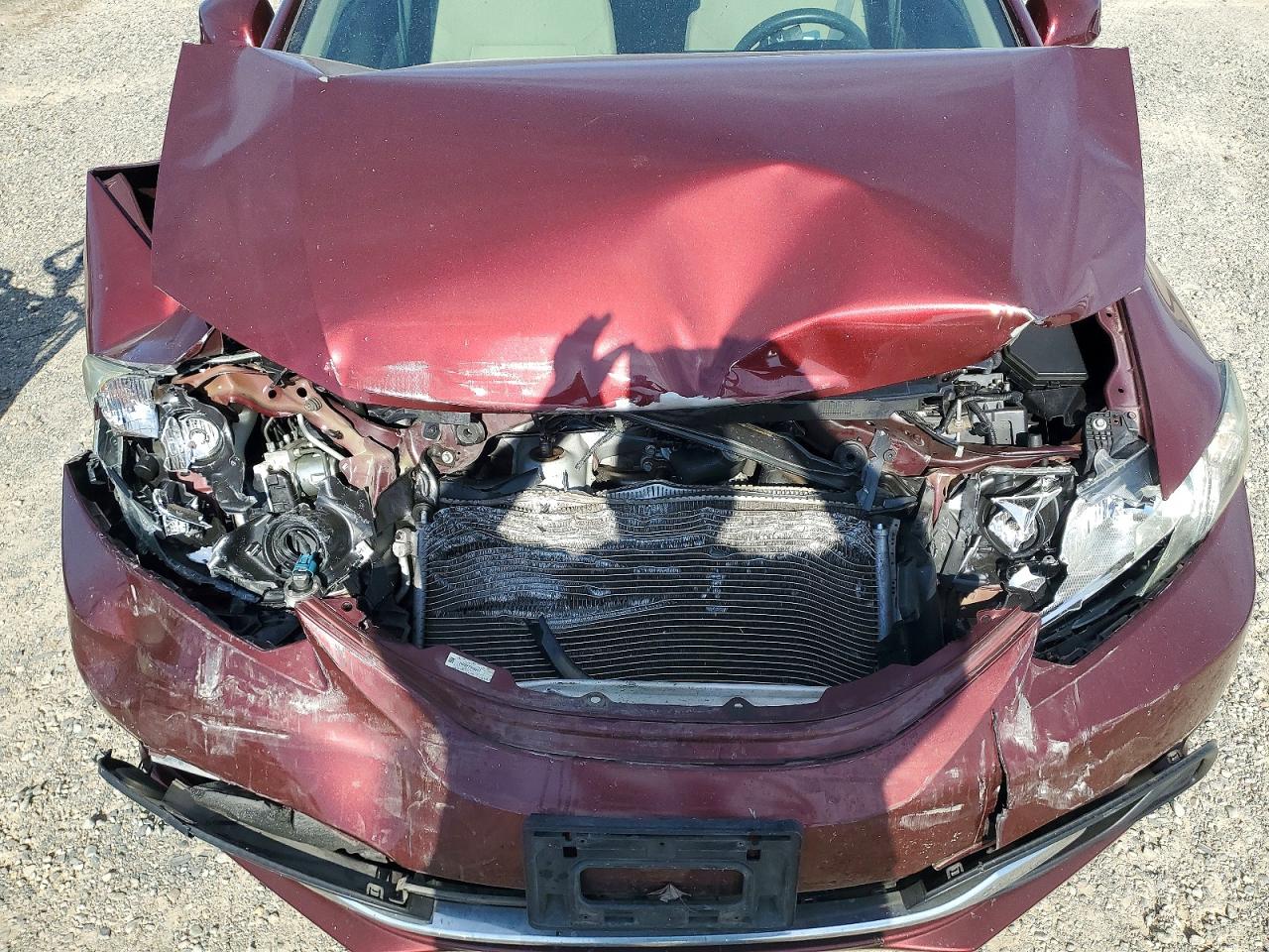 2013 Honda Civic Lx Burgundy vin: 2HGFB2F57DH563875