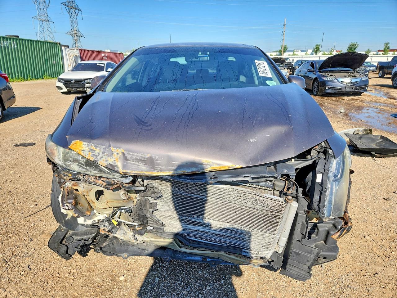 2013 Honda Civic Lx Gray vin: 2HGFB2F57DH567263