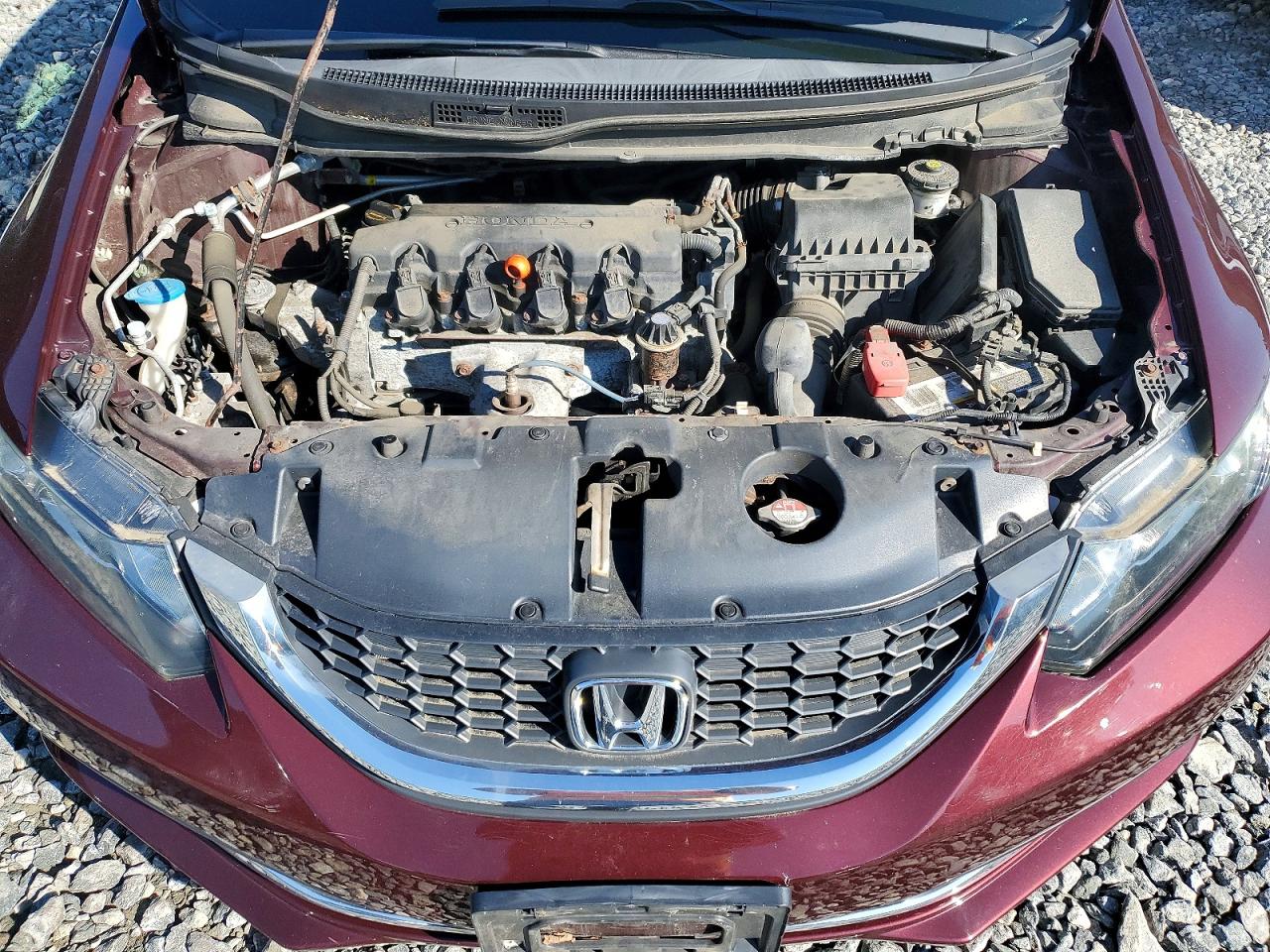 2013 Honda Civic Lx Maroon vin: 2HGFB2F57DH568512