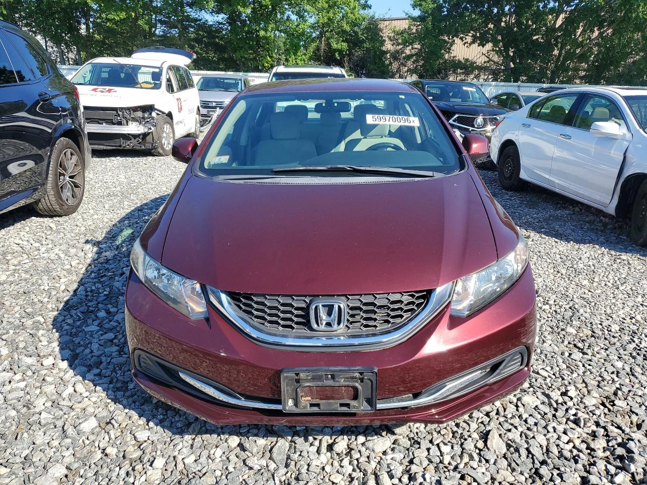 2013 Honda Civic Lx Maroon vin: 2HGFB2F57DH568512