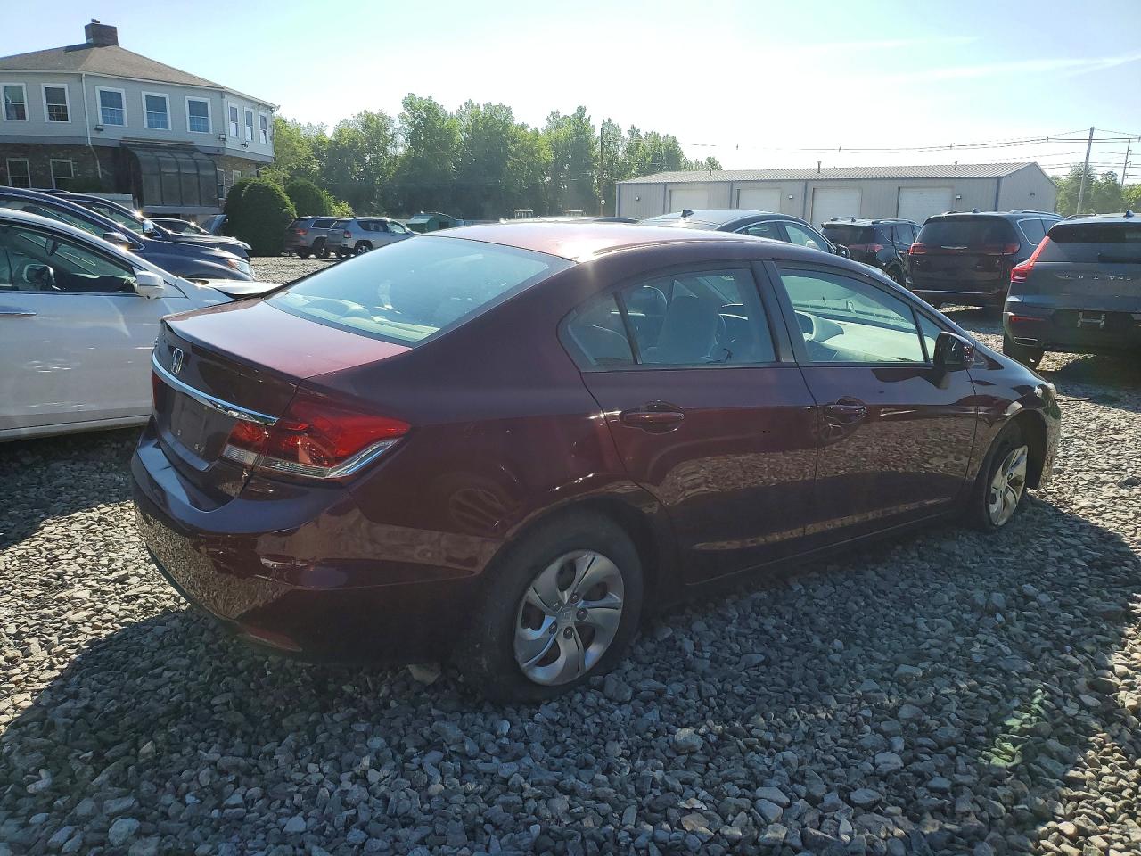 2013 Honda Civic Lx Maroon vin: 2HGFB2F57DH568512