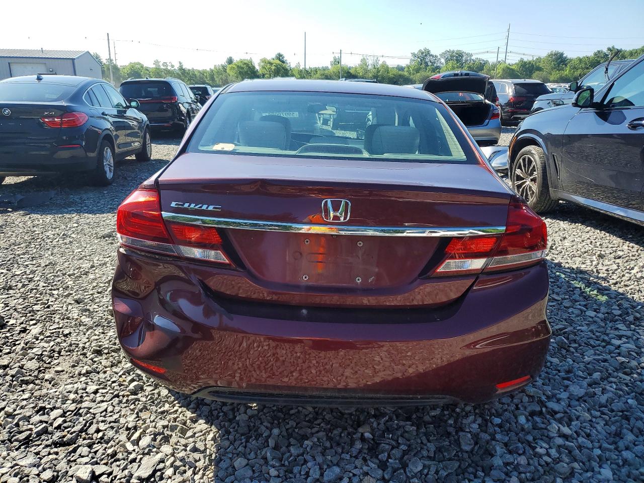 2013 Honda Civic Lx Maroon vin: 2HGFB2F57DH568512