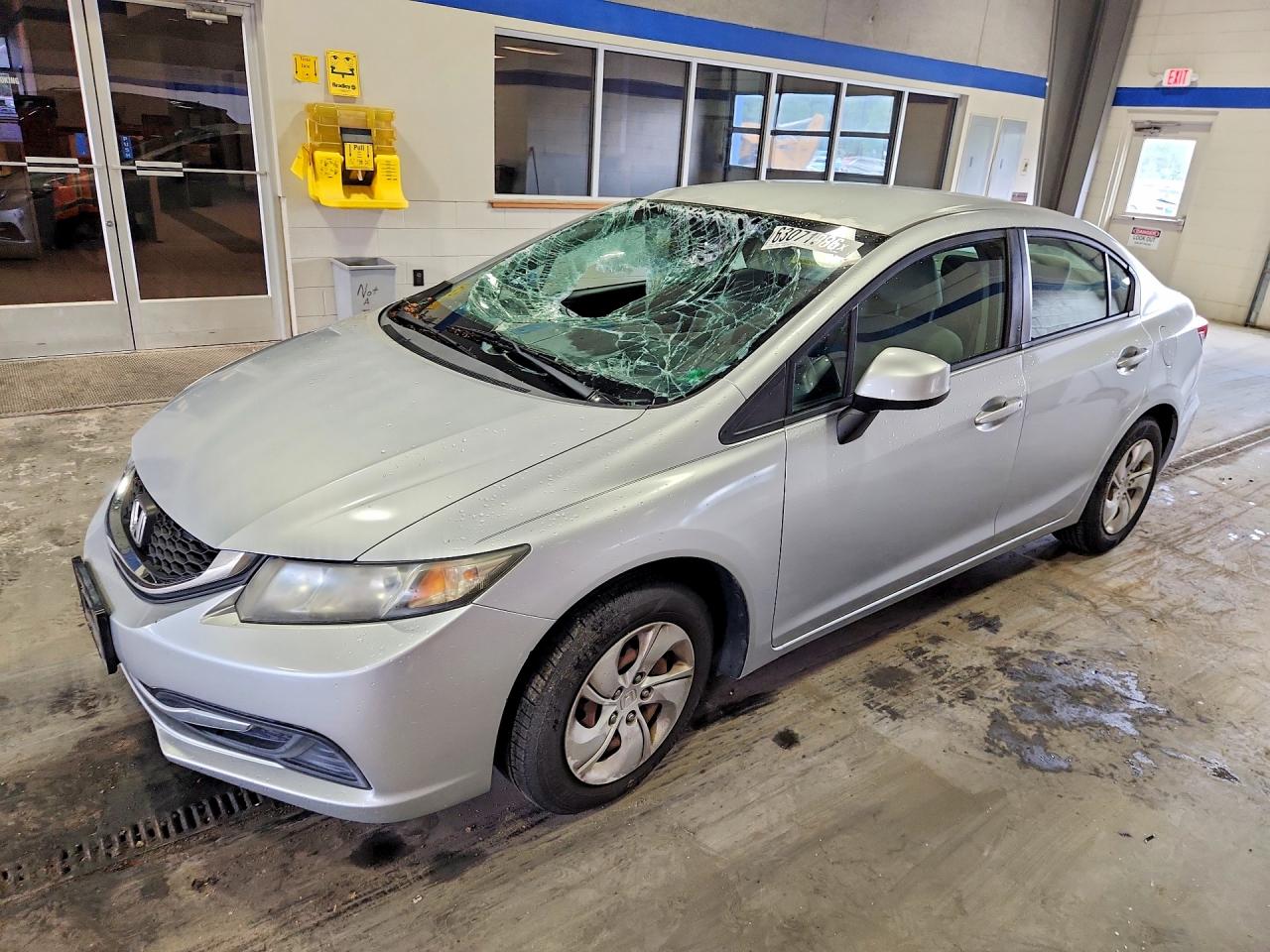 2013 Honda Civic Lx Silver vin: 2HGFB2F57DH570289