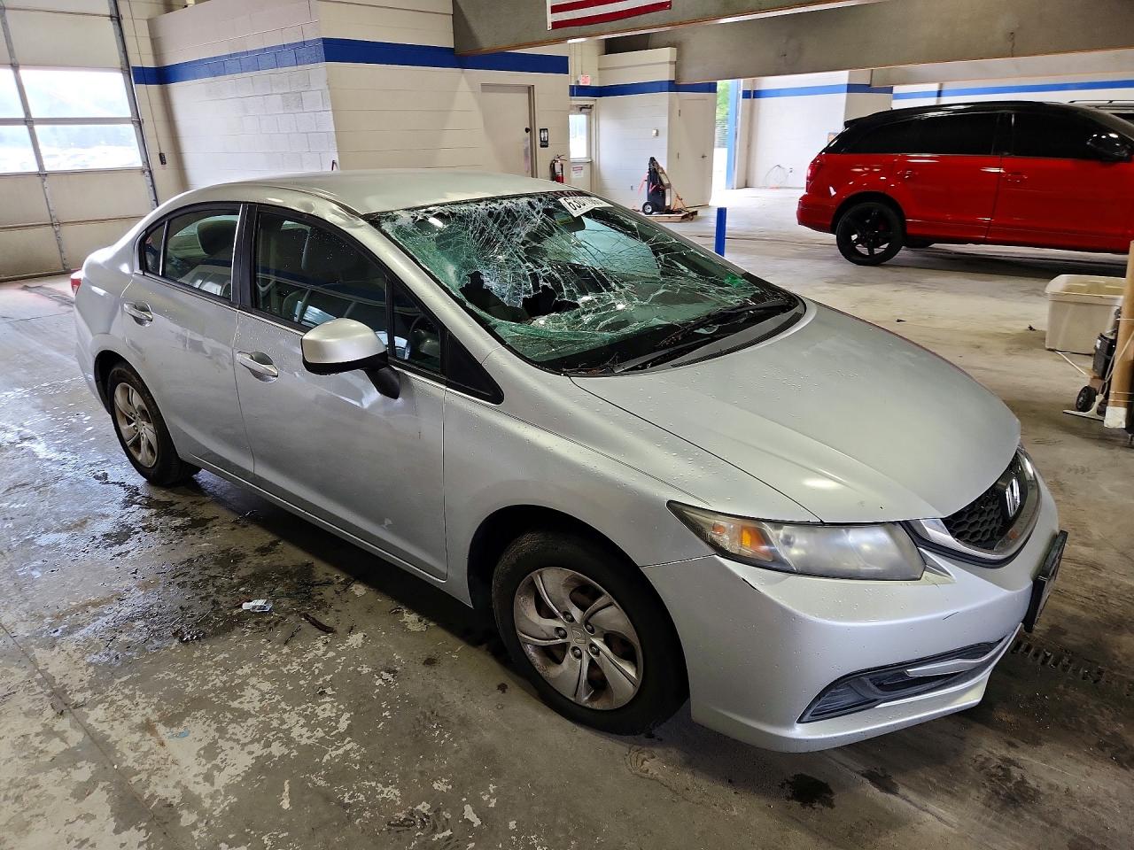 2013 Honda Civic Lx Silver vin: 2HGFB2F57DH570289