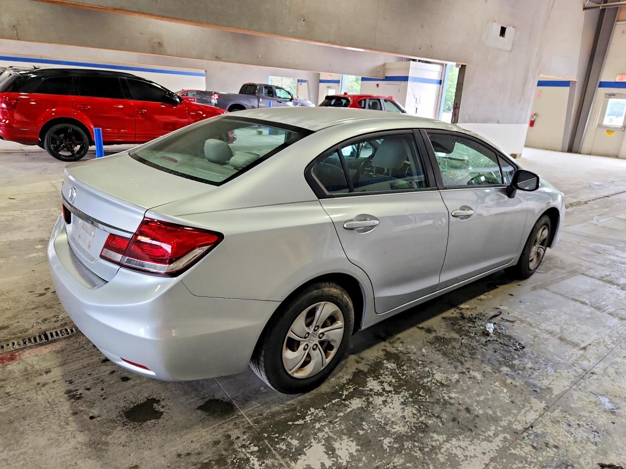 2013 Honda Civic Lx Silver vin: 2HGFB2F57DH570289