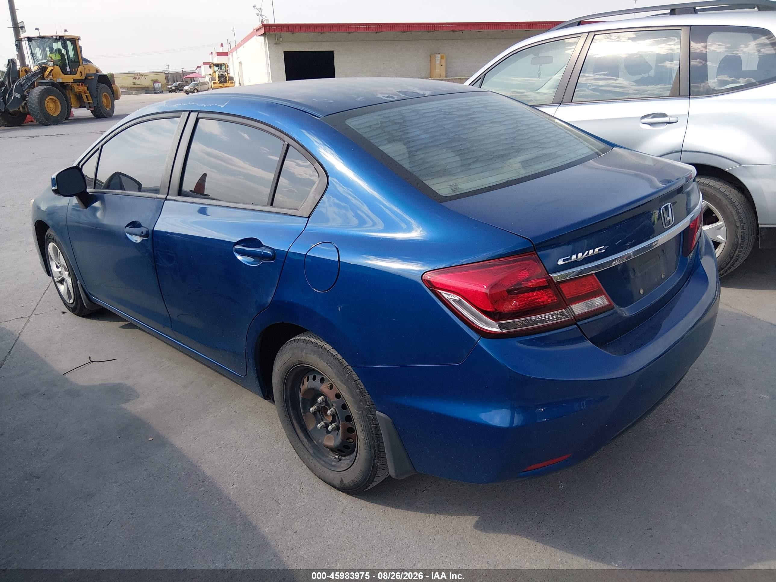 2013 Honda Civic Lx Blue vin: 2HGFB2F57DH570602