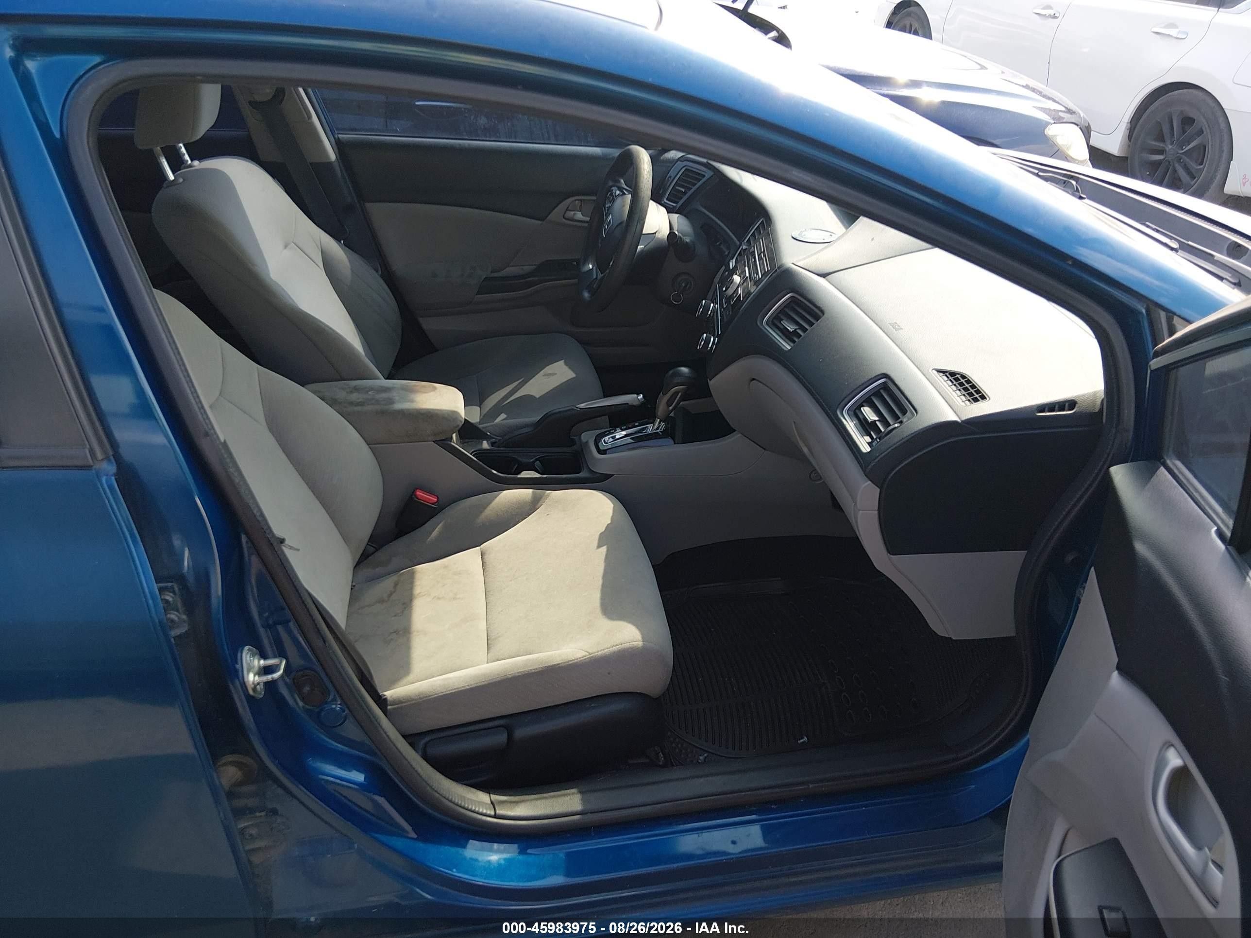 2013 Honda Civic Lx Blue vin: 2HGFB2F57DH570602