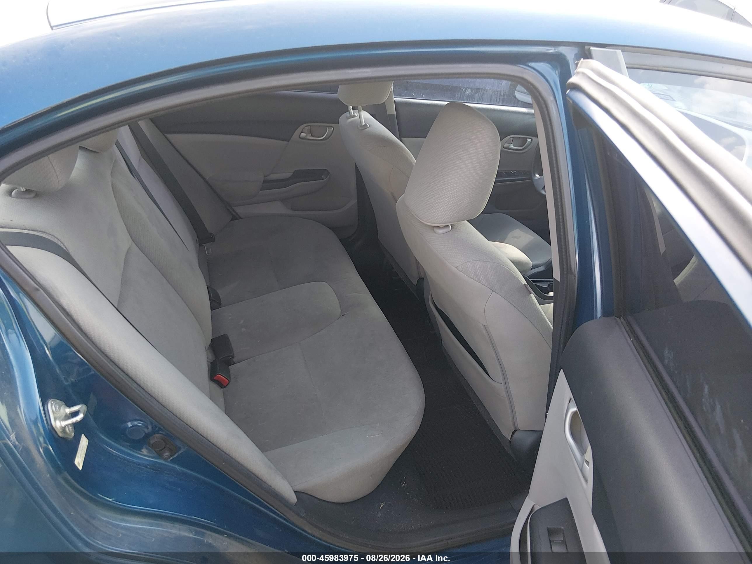 2013 Honda Civic Lx Blue vin: 2HGFB2F57DH570602