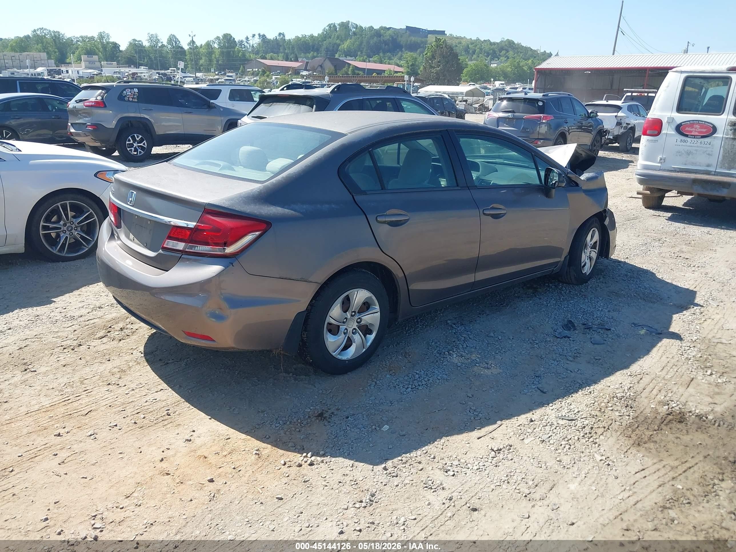 2013 Honda Civic Lx Champagne vin: 2HGFB2F57DH571815
