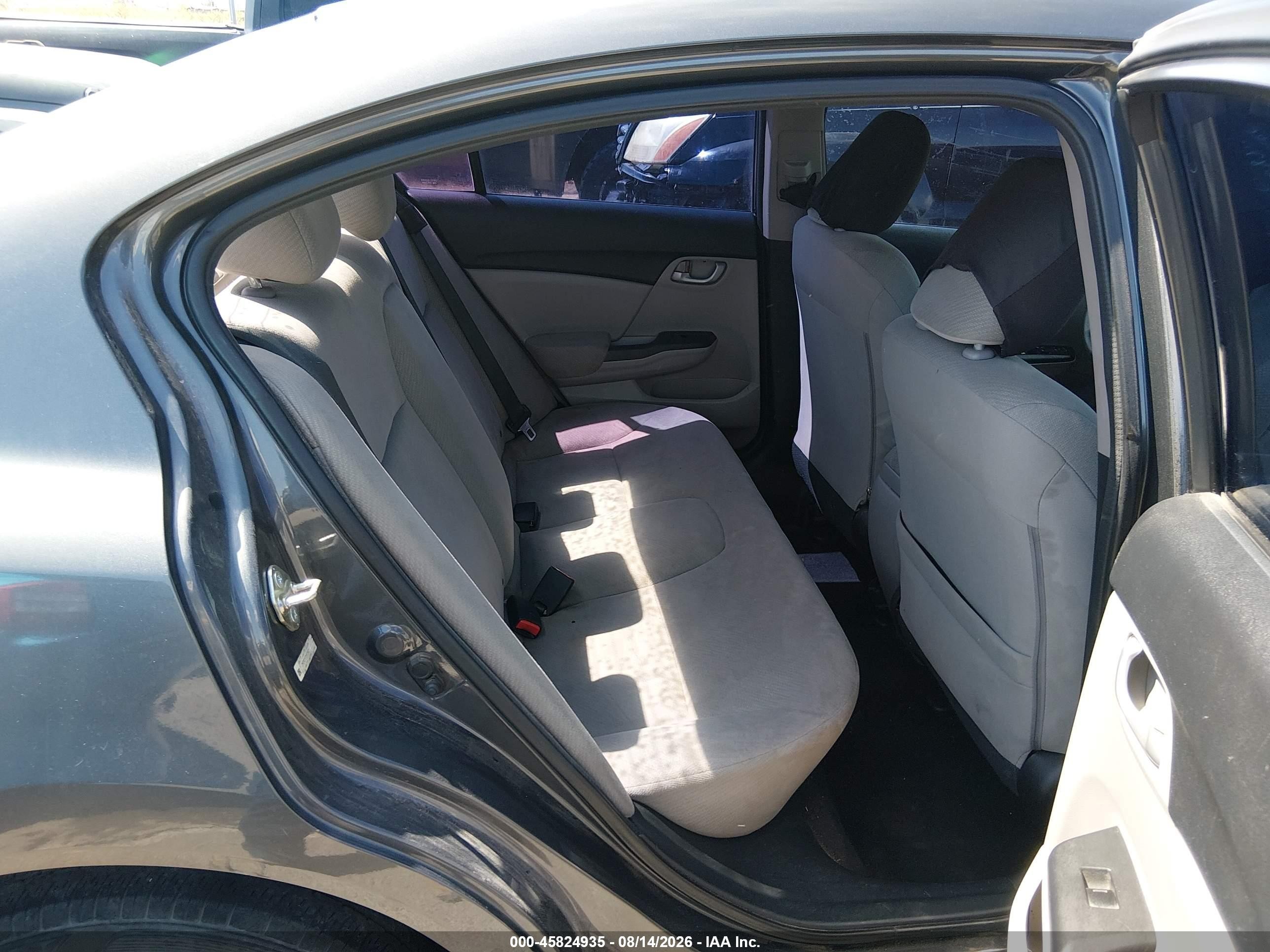 2013 Honda Civic Lx Gray vin: 2HGFB2F57DH571927