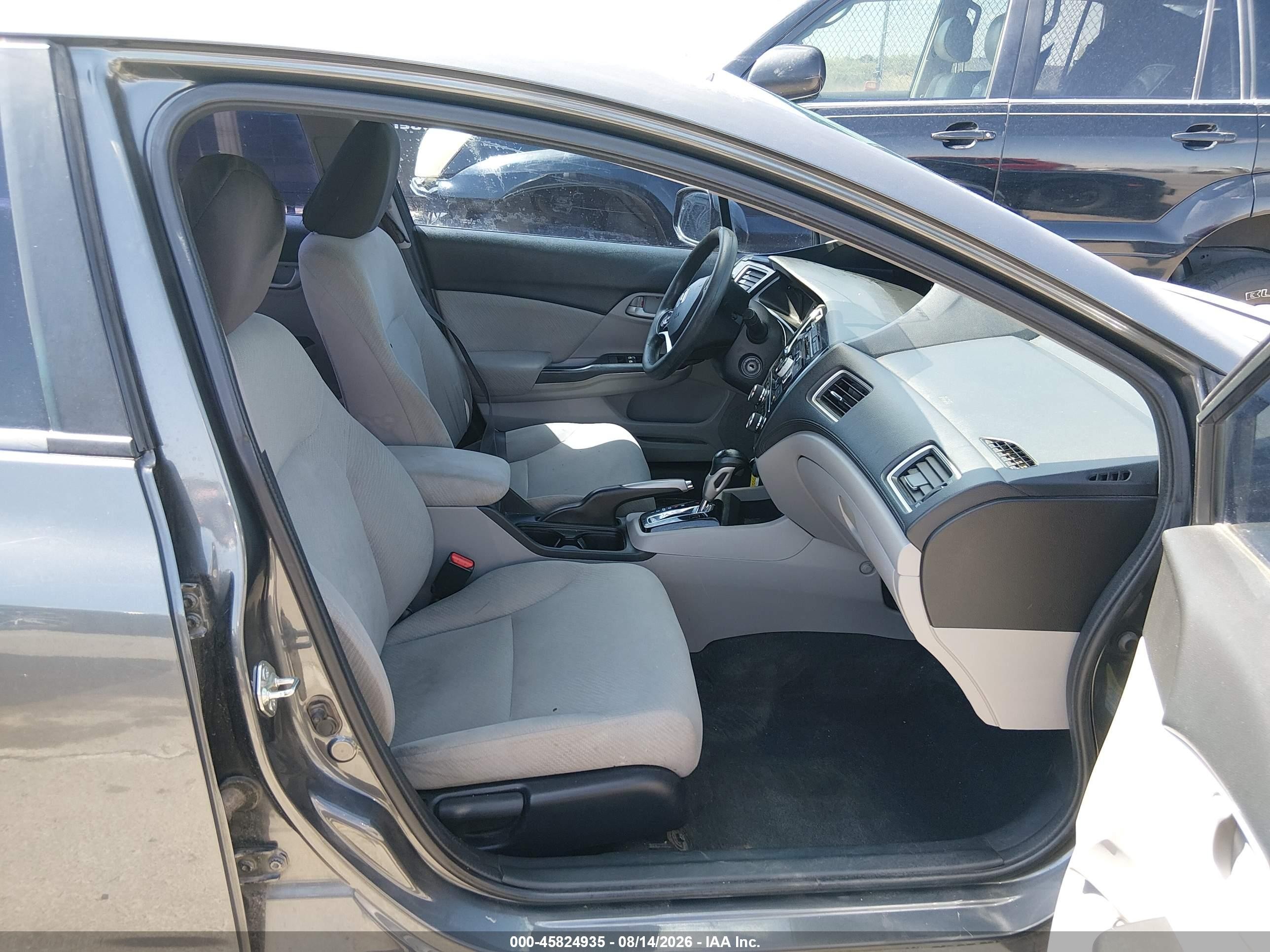 2013 Honda Civic Lx Gray vin: 2HGFB2F57DH571927