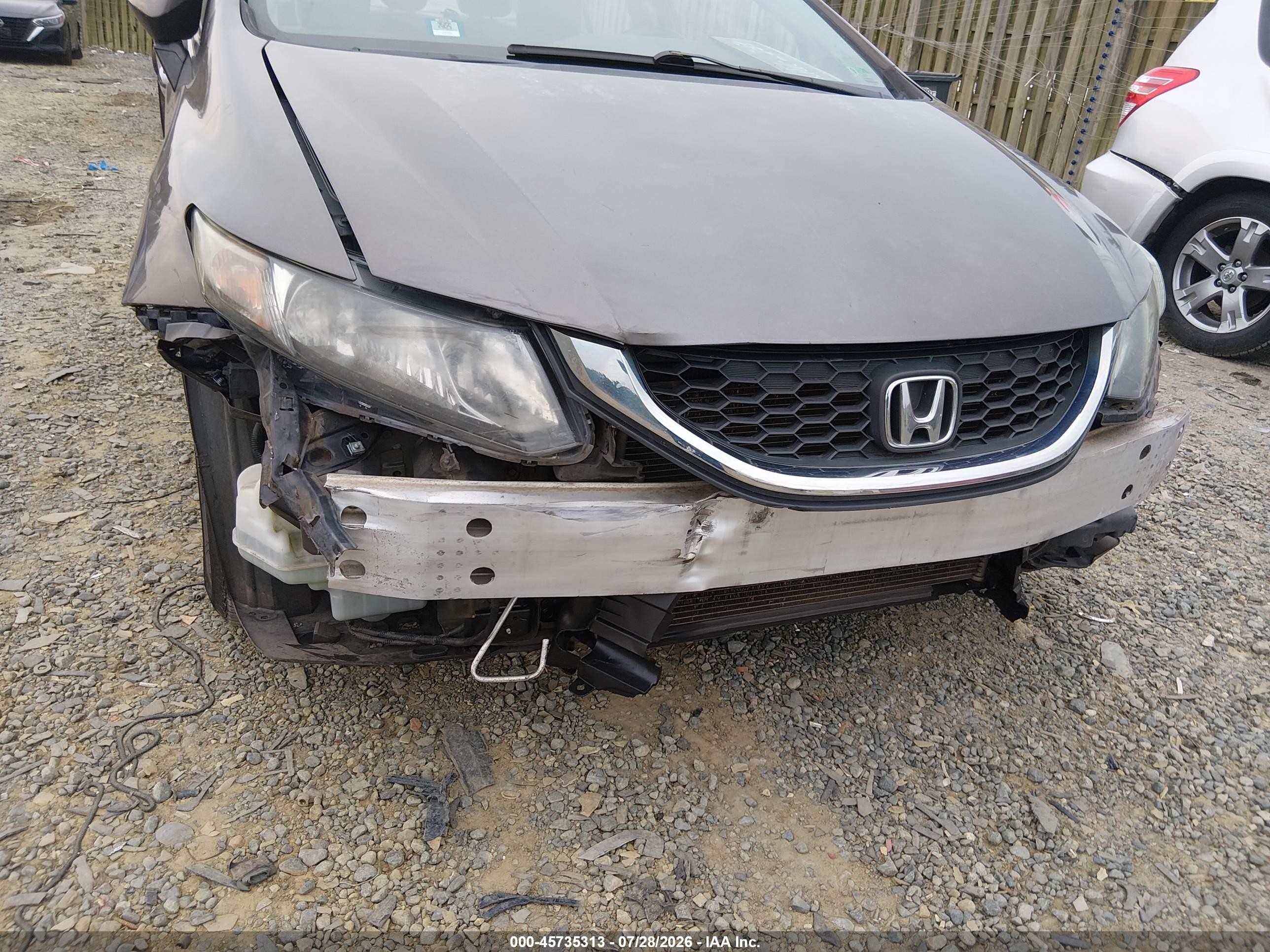 2013 Honda Civic Lx Pewter vin: 2HGFB2F57DH579624