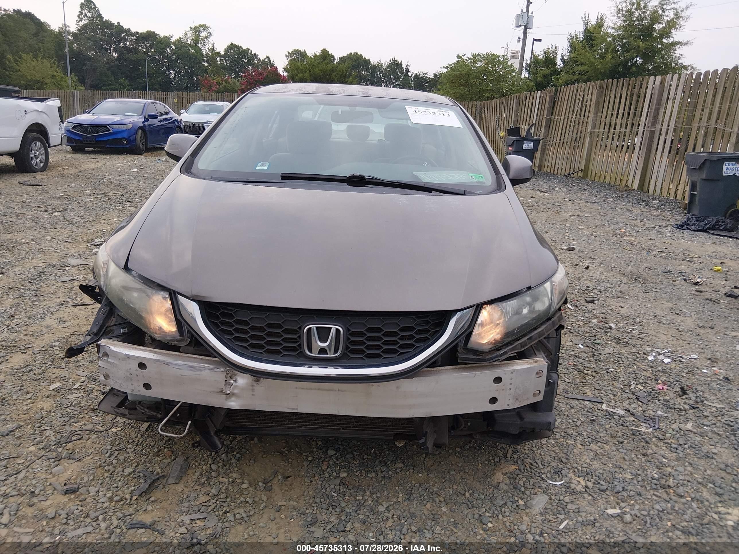 2013 Honda Civic Lx Pewter vin: 2HGFB2F57DH579624