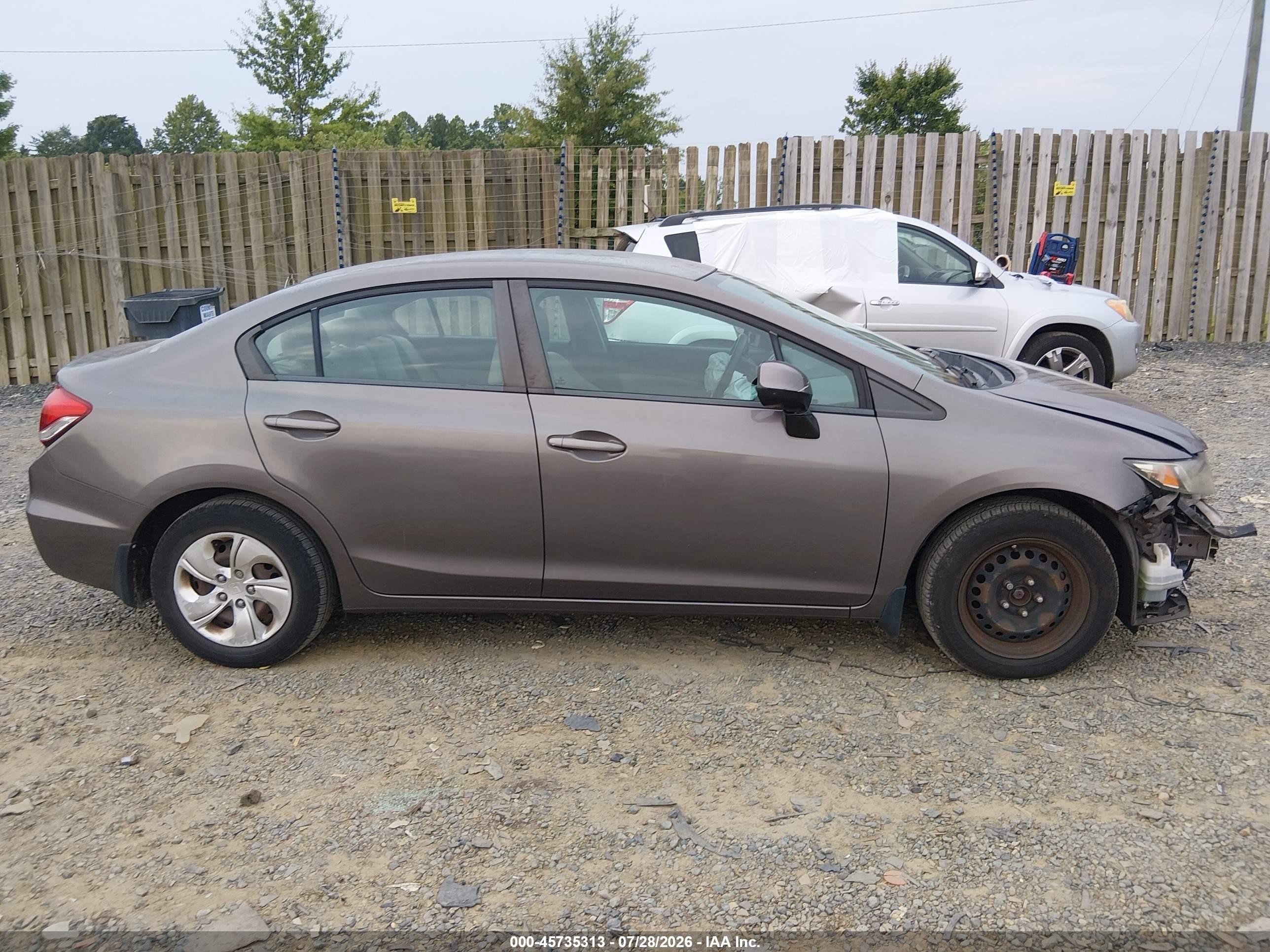 2013 Honda Civic Lx Pewter vin: 2HGFB2F57DH579624