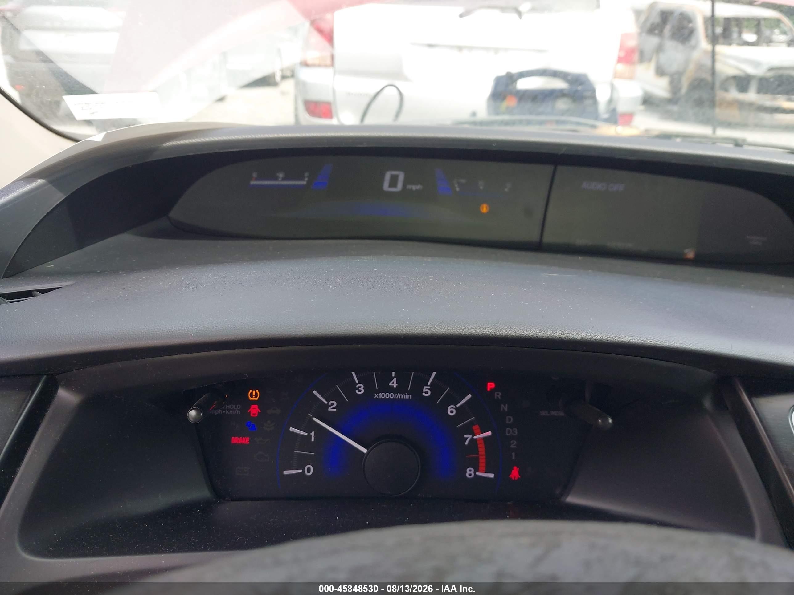 2013 Honda Civic Lx Red vin: 2HGFB2F57DH585147